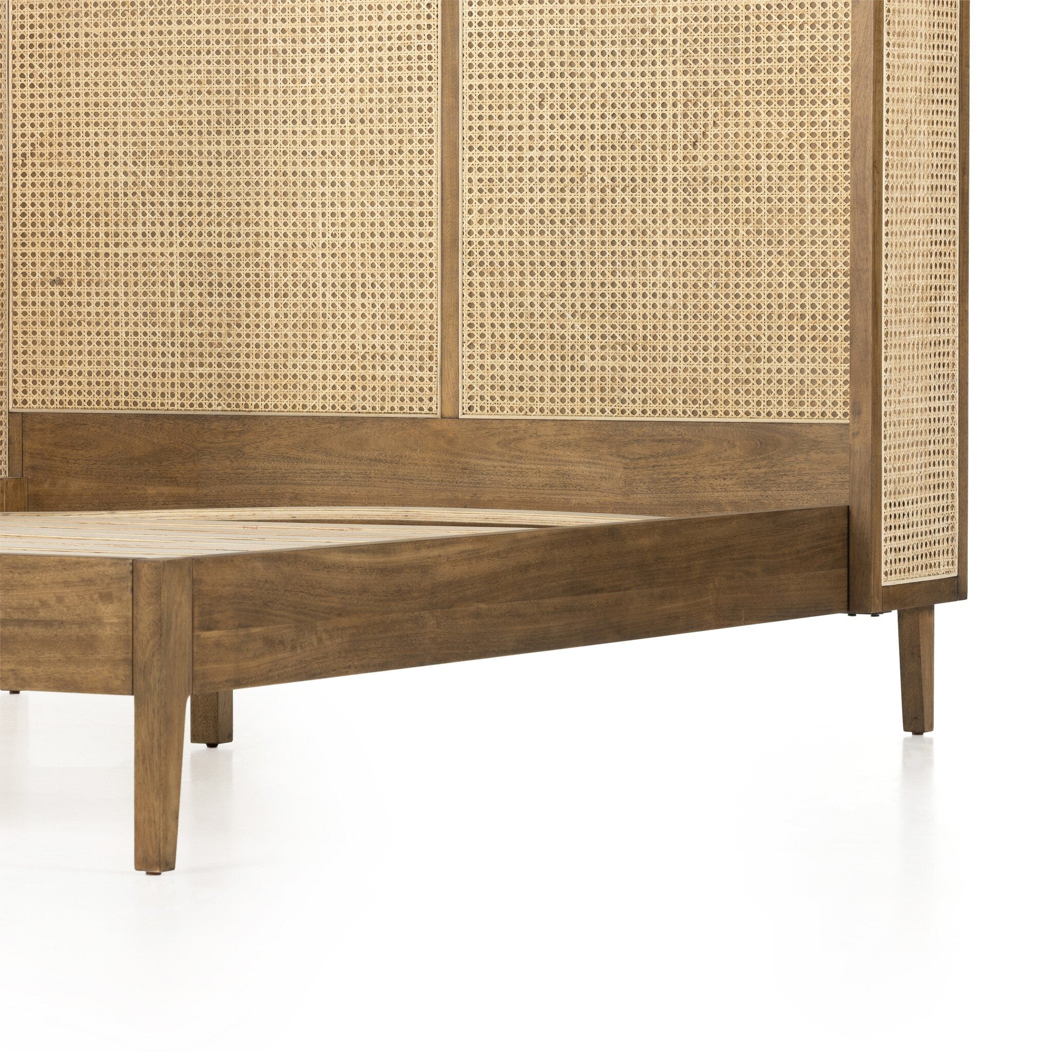 Antonia Cane Bed - Toasted Parawood Veneer