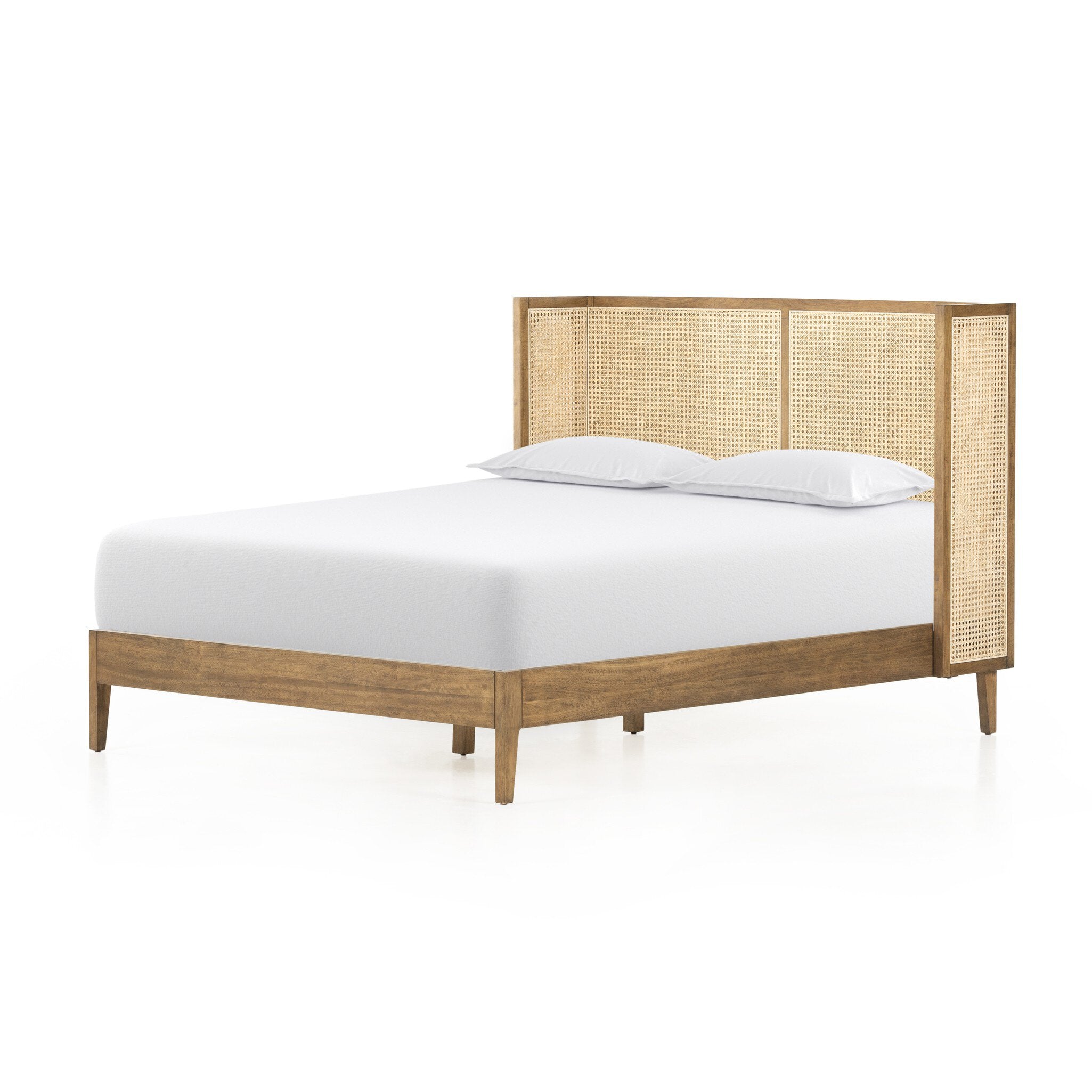 Antonia Cane Bed - Toasted Parawood Veneer