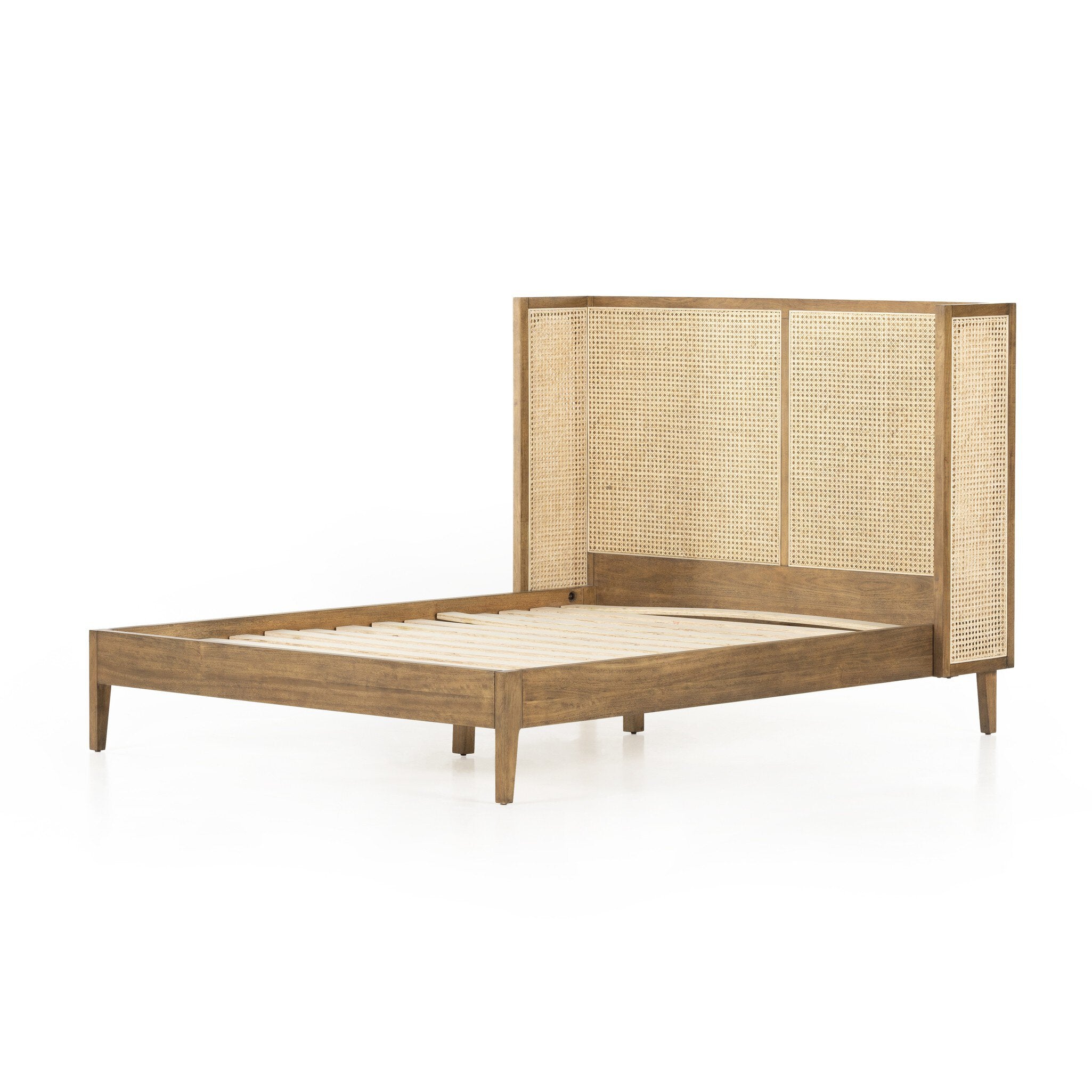 Antonia Cane Bed - Toasted Parawood Veneer