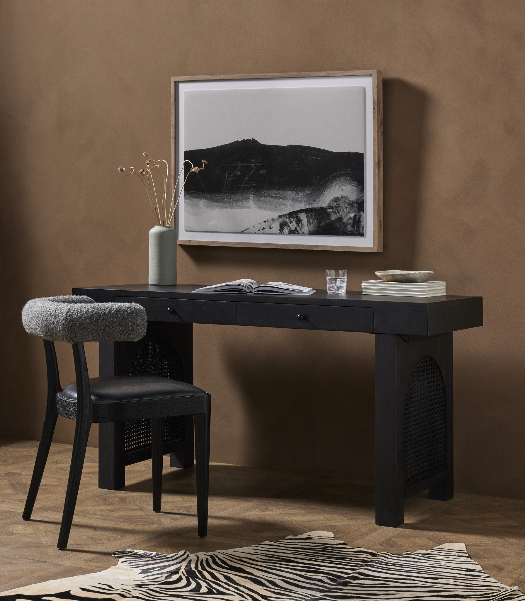 Tilda Desk - Black Wash Mango