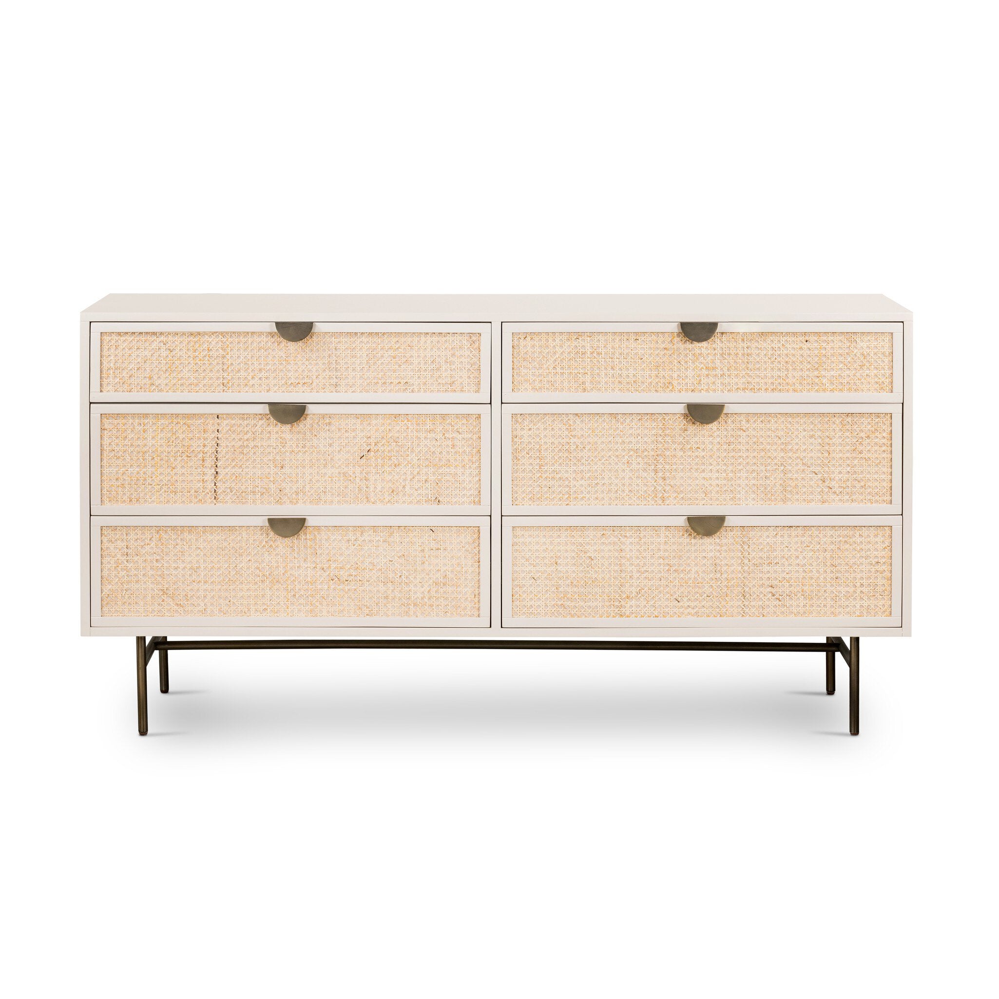 Luella 6 Drawer Dresser - Light Natural Cane