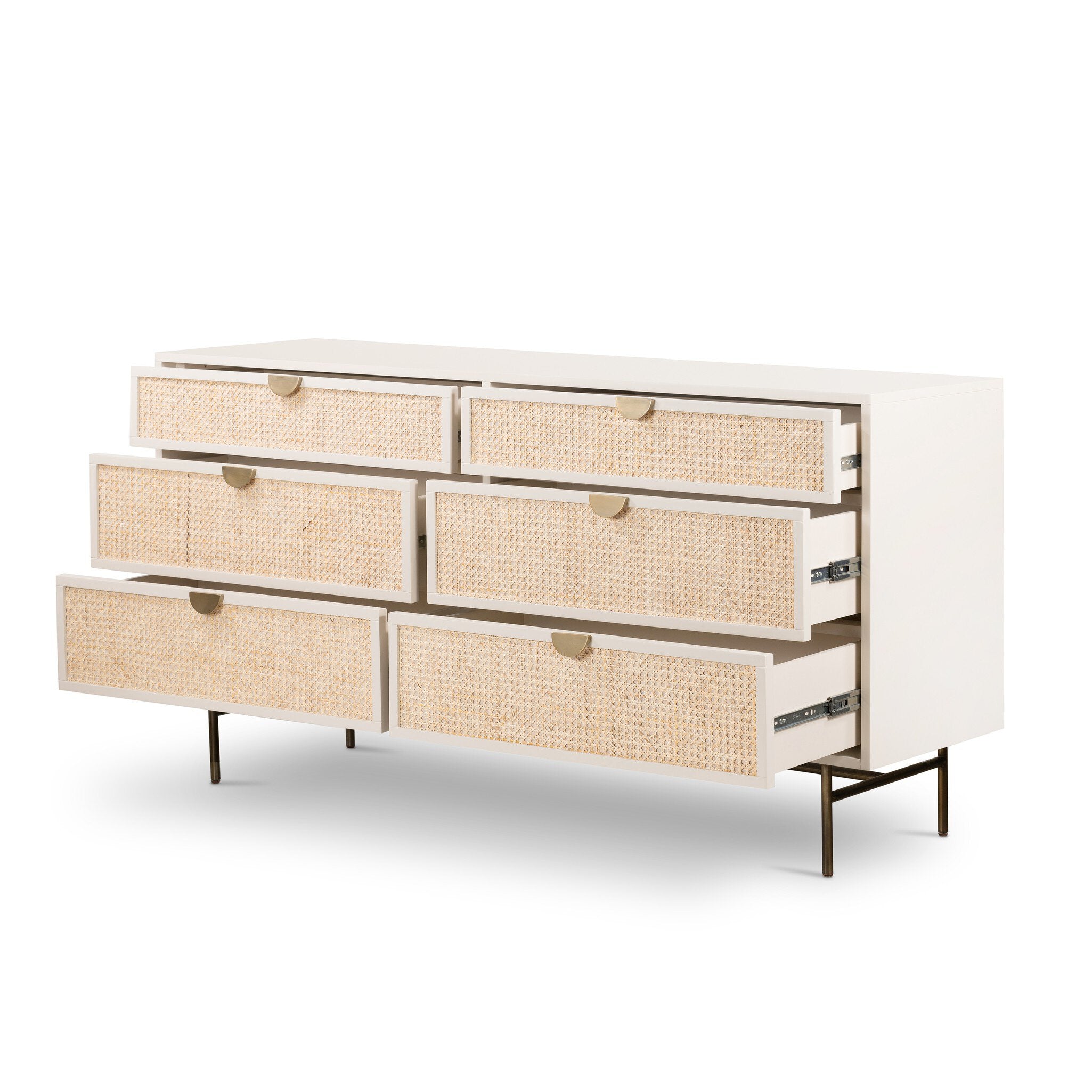 Luella 6 Drawer Dresser - Light Natural Cane