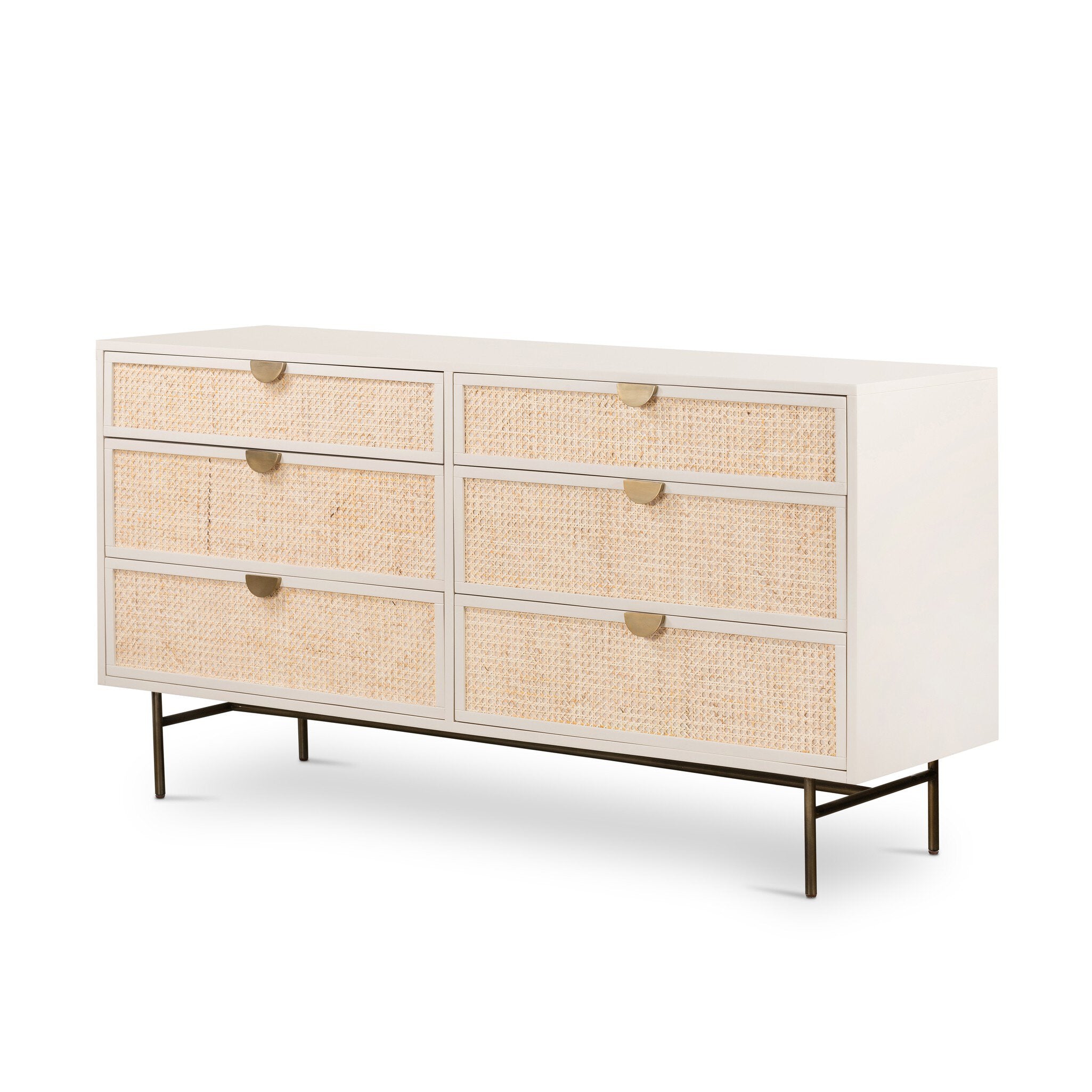 Luella 6 Drawer Dresser - Light Natural Cane