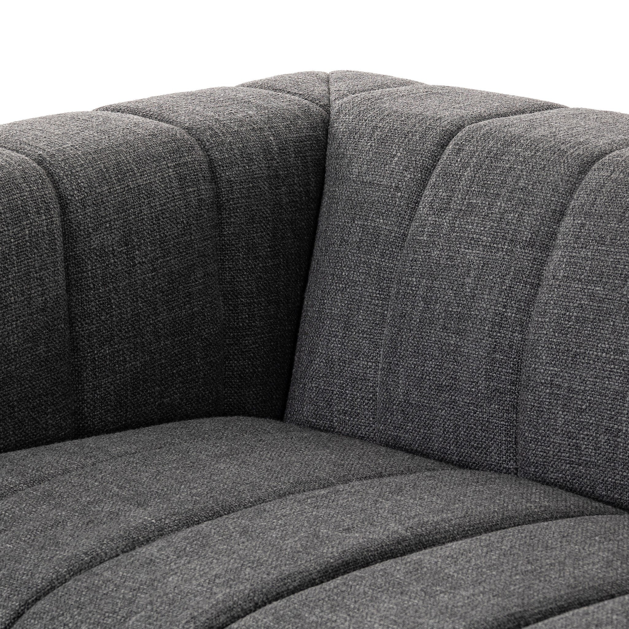 Langham Channeled Sofa - Saxon Charcoal