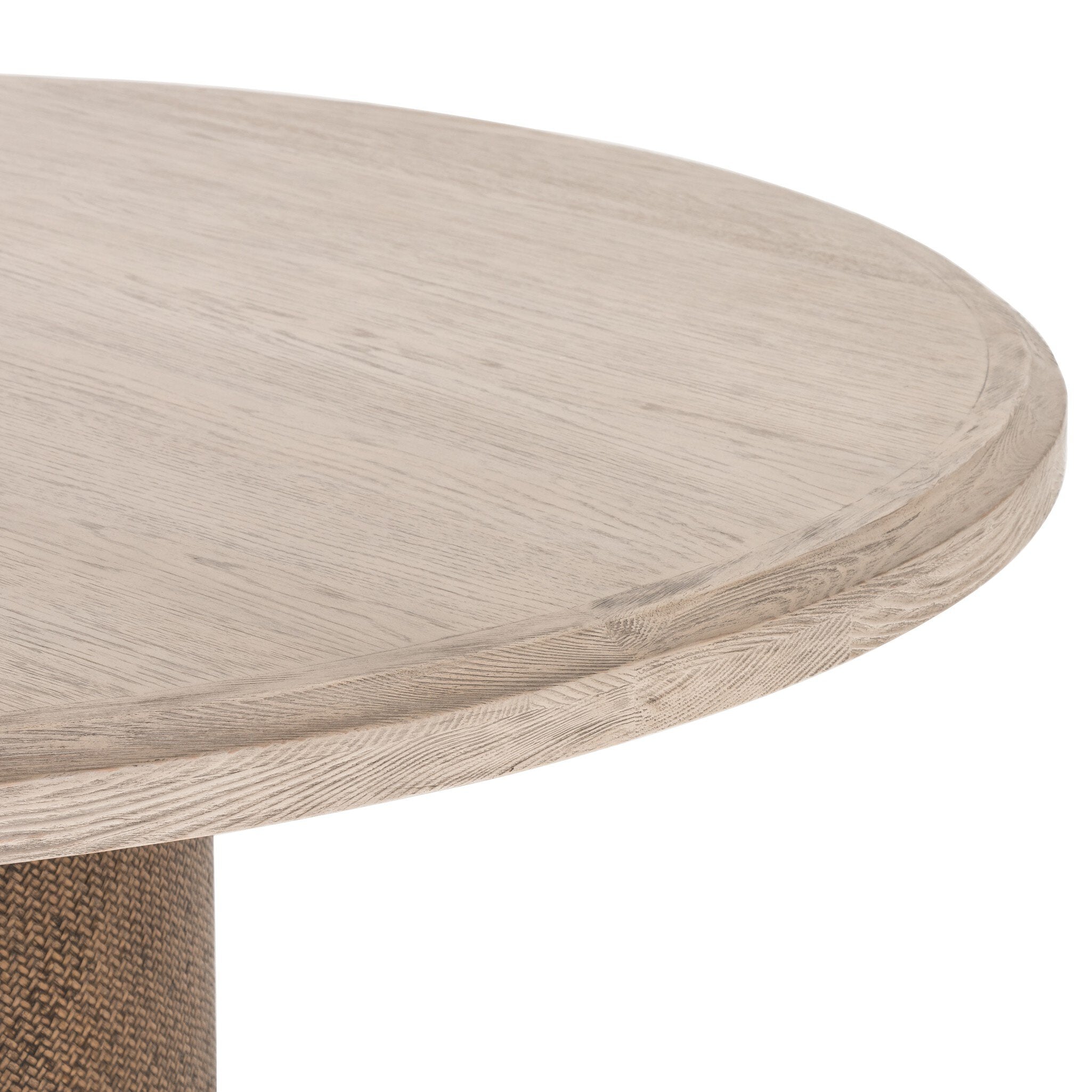 Kiara Round Dining Table - Weathered Blonde Oak Veneer