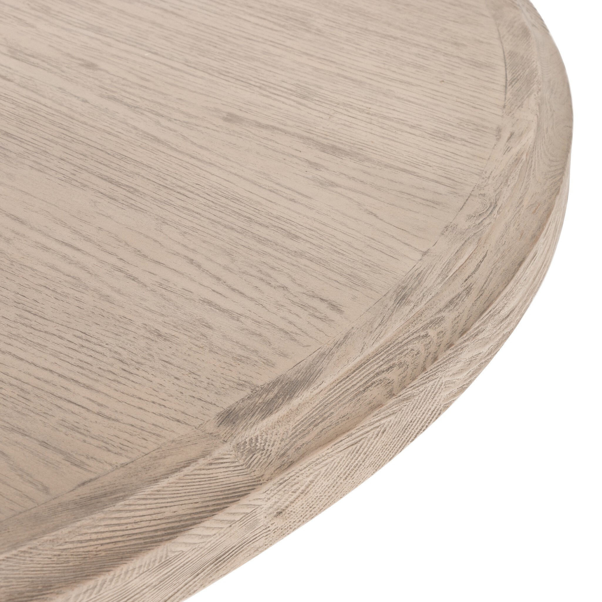 Kiara Round Dining Table - Weathered Blonde Oak Veneer