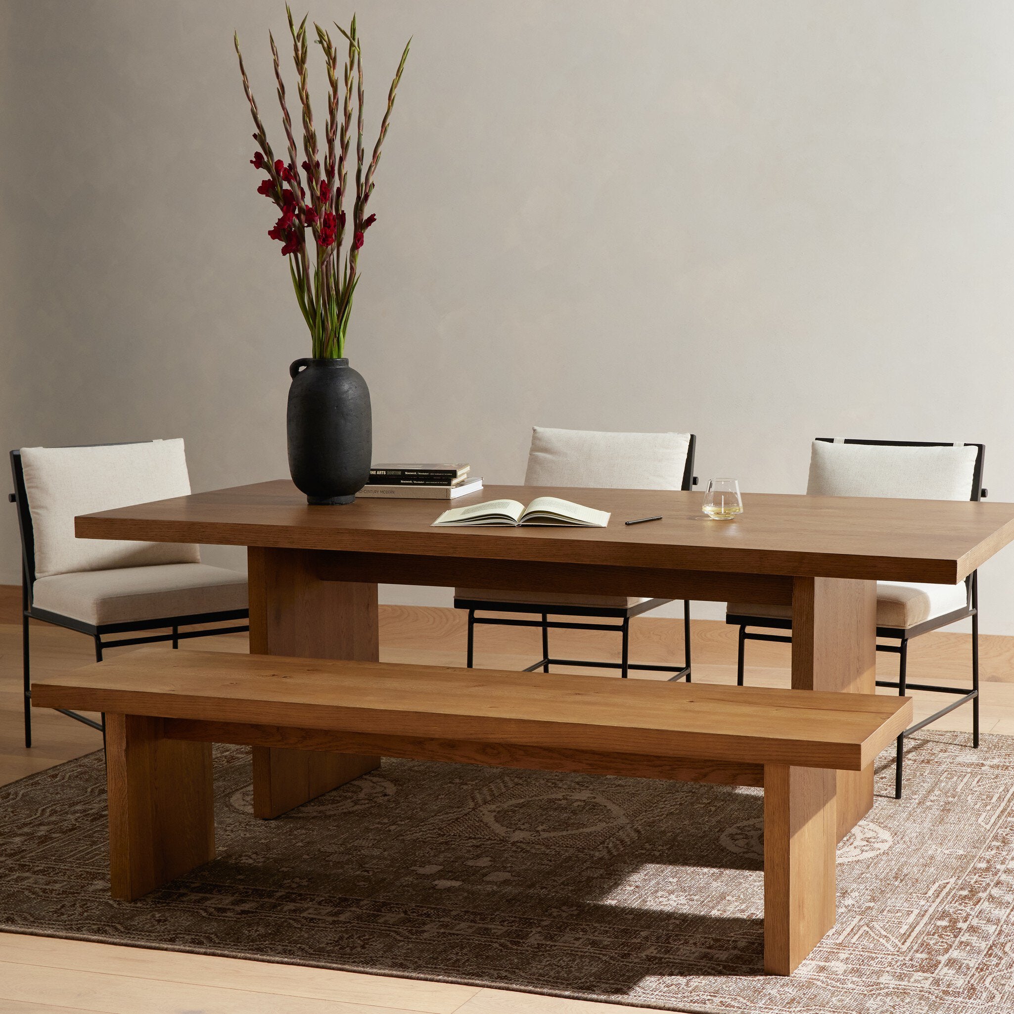 Eaton Dining Table - Amber Oak Resin