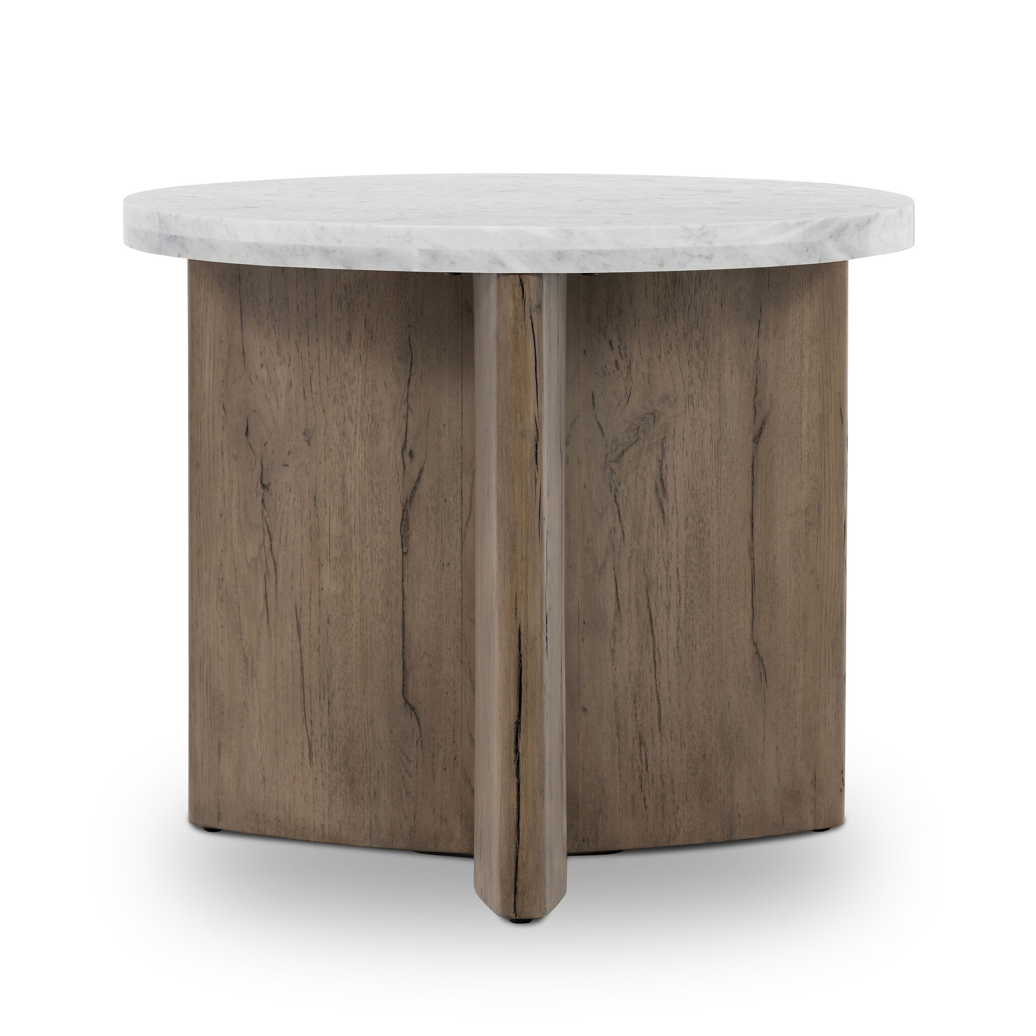 Toli End Table - Italian White Marble