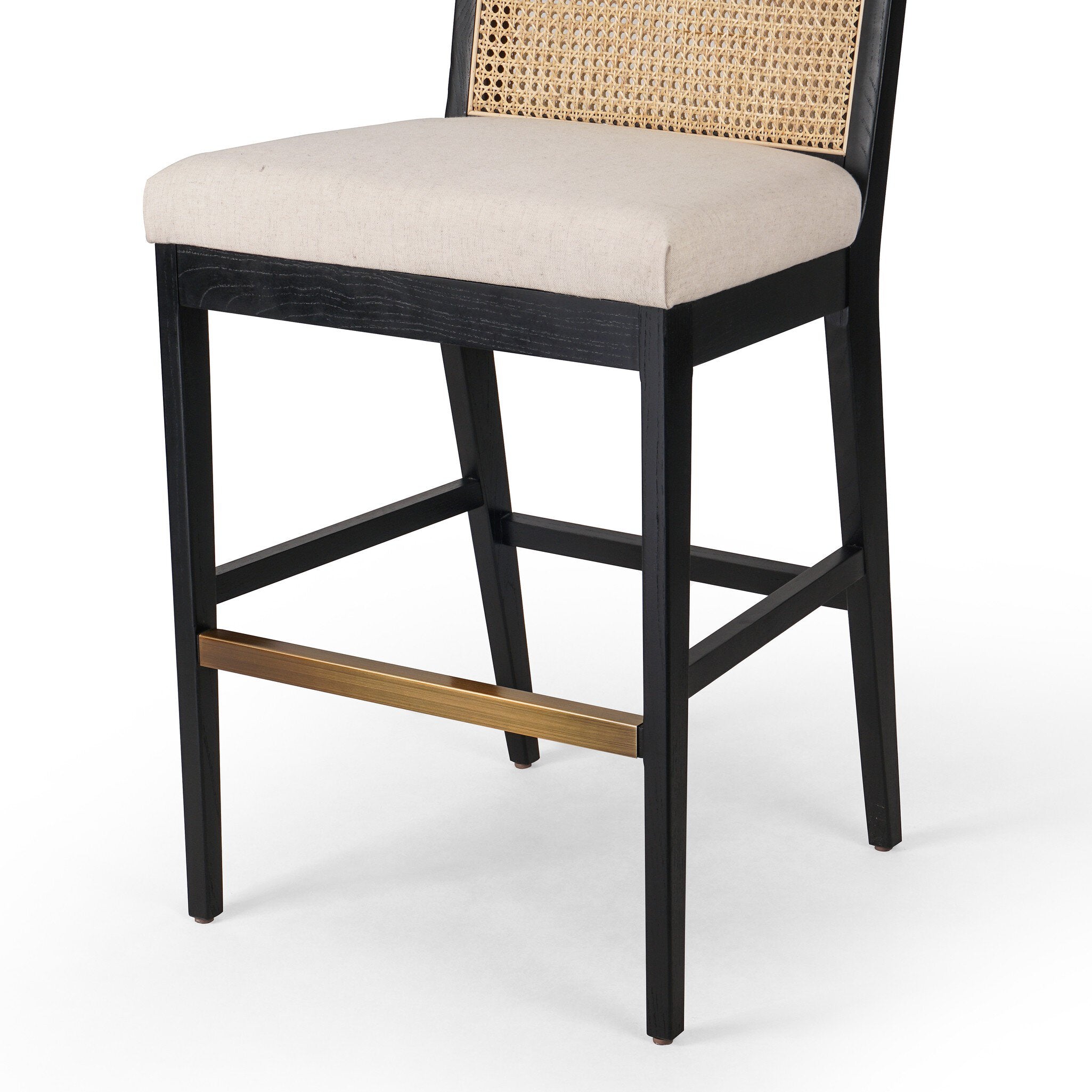 Antonia Cane Armless Bar + Counter Stool - Savile Flax