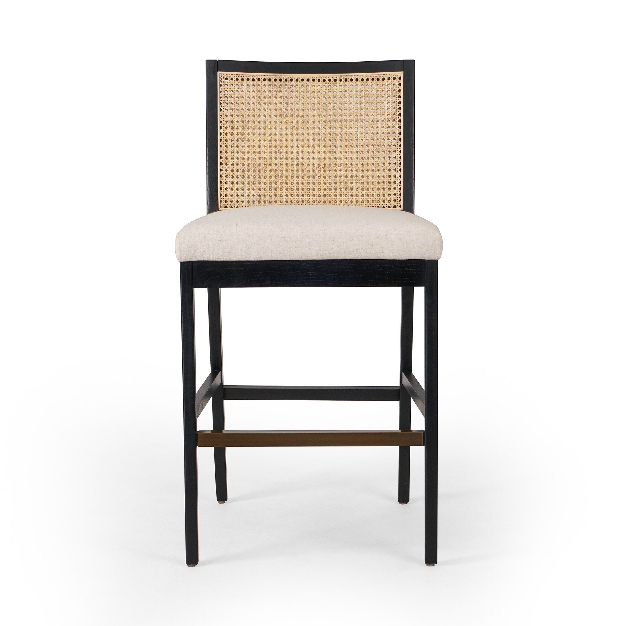 Antonia Cane Armless Bar + Counter Stool - Savile Flax