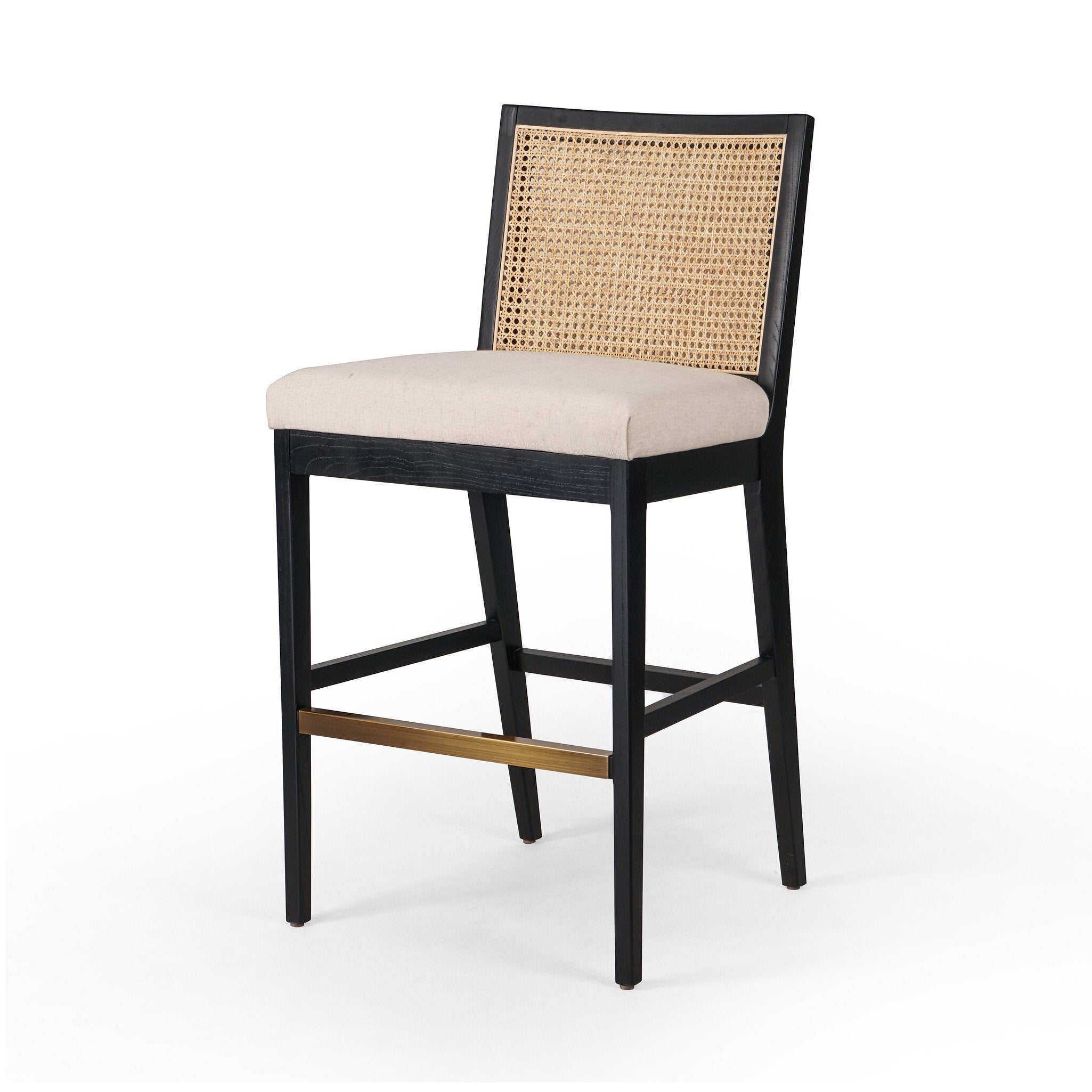 Antonia Cane Armless Bar + Counter Stool - Savile Flax