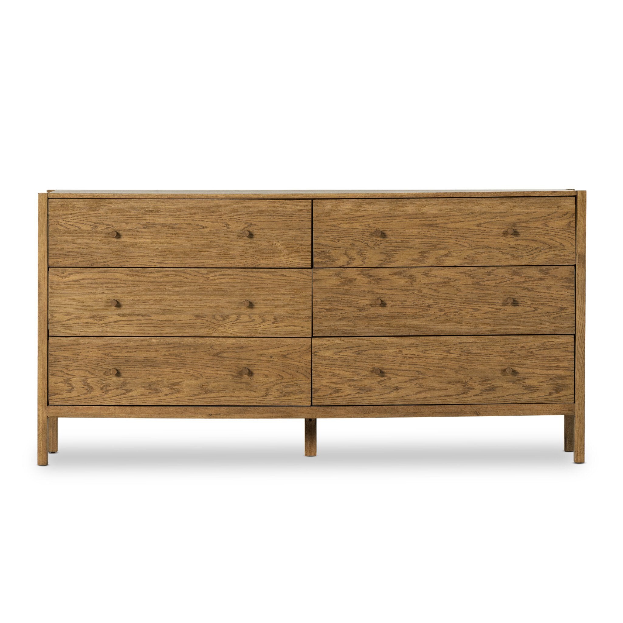 Meadow 6 Drawer Dresser - Tawny Oak Veneer