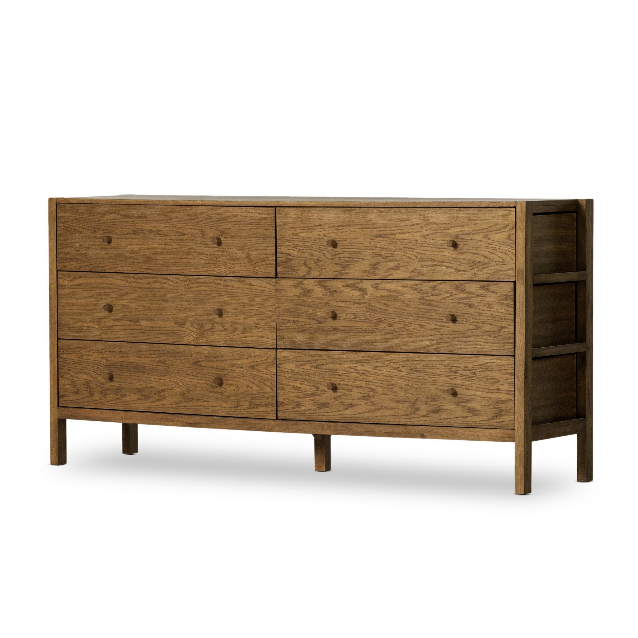 Meadow 6 Drawer Dresser - Tawny Oak Veneer