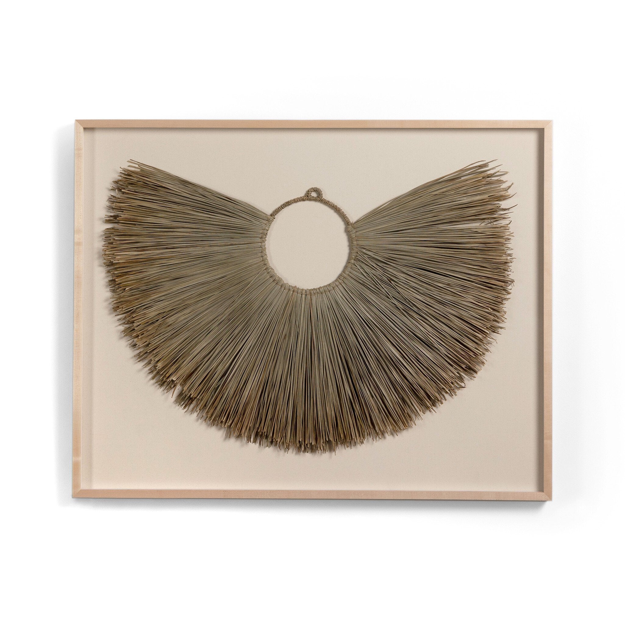 Beda Framed Sea Grass Object - Natural Maple Floater