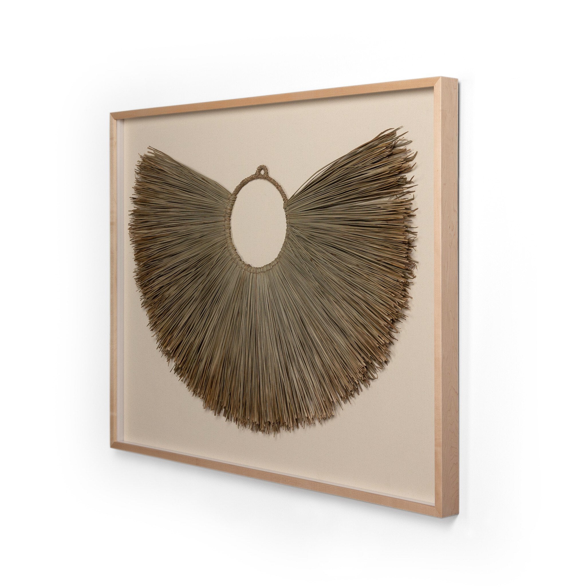 Beda Framed Sea Grass Object - Natural Maple Floater