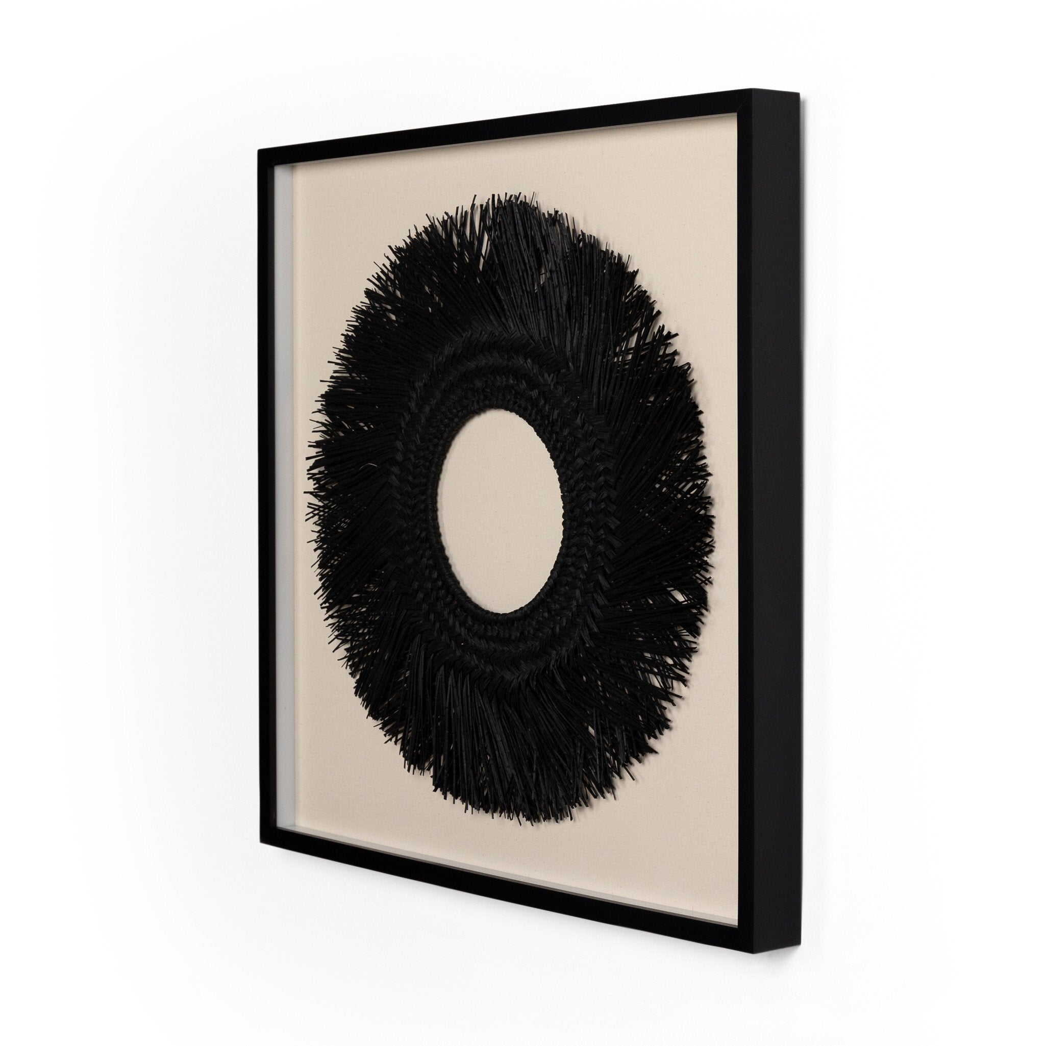 Ari Framed Seagrass Object - Black 1.5 Maple