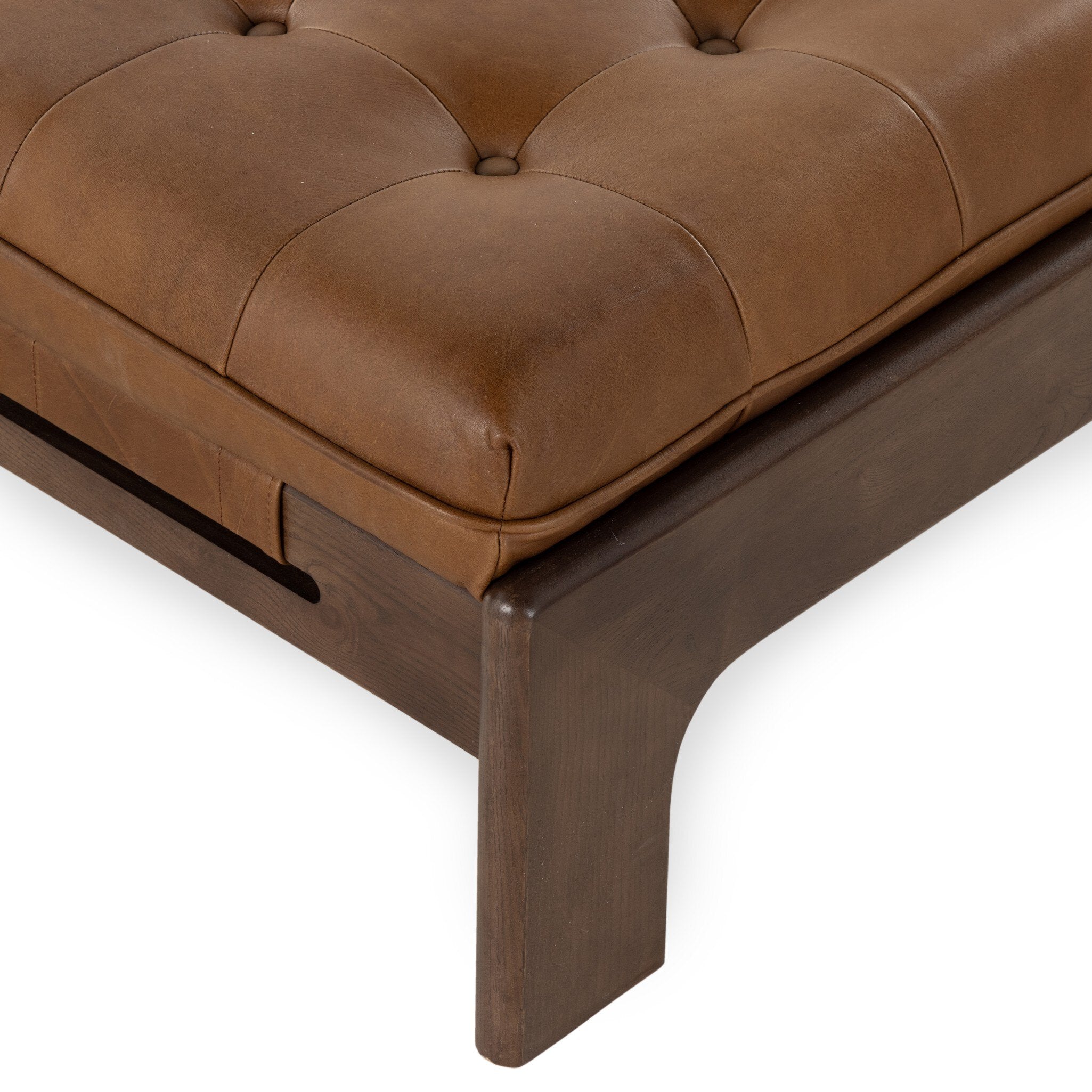 Halston Cocktail Ottoman - Heirloom Sienna