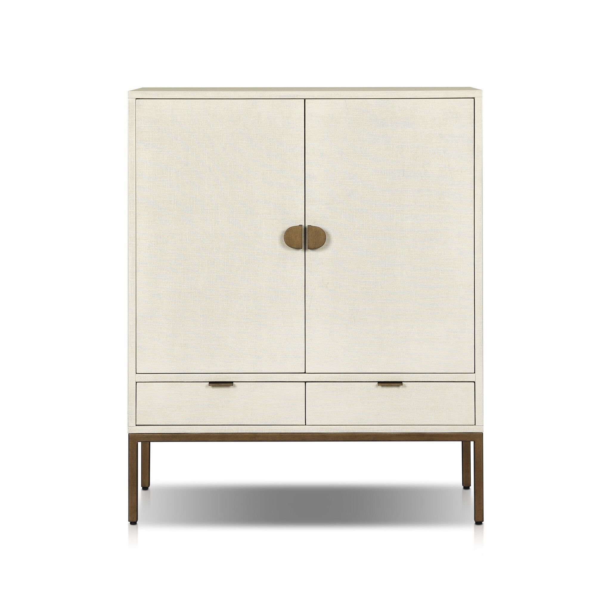 Cressida Bar Cabinet - Ivory Painted Linen