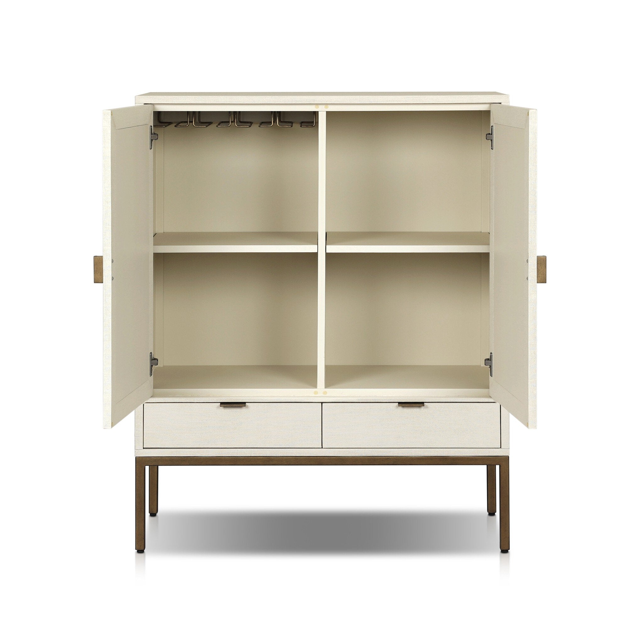 Cressida Bar Cabinet - Ivory Painted Linen