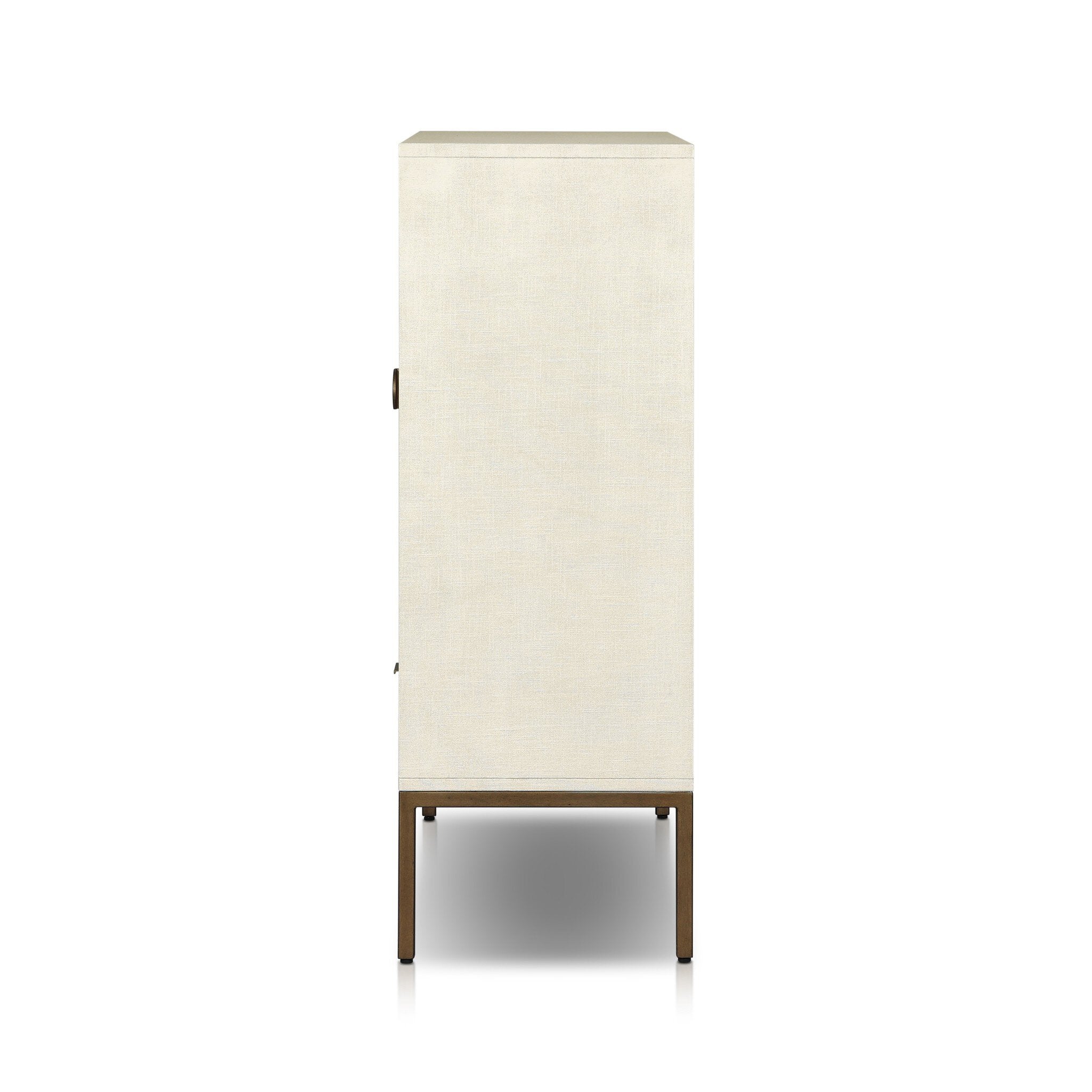 Cressida Bar Cabinet - Ivory Painted Linen