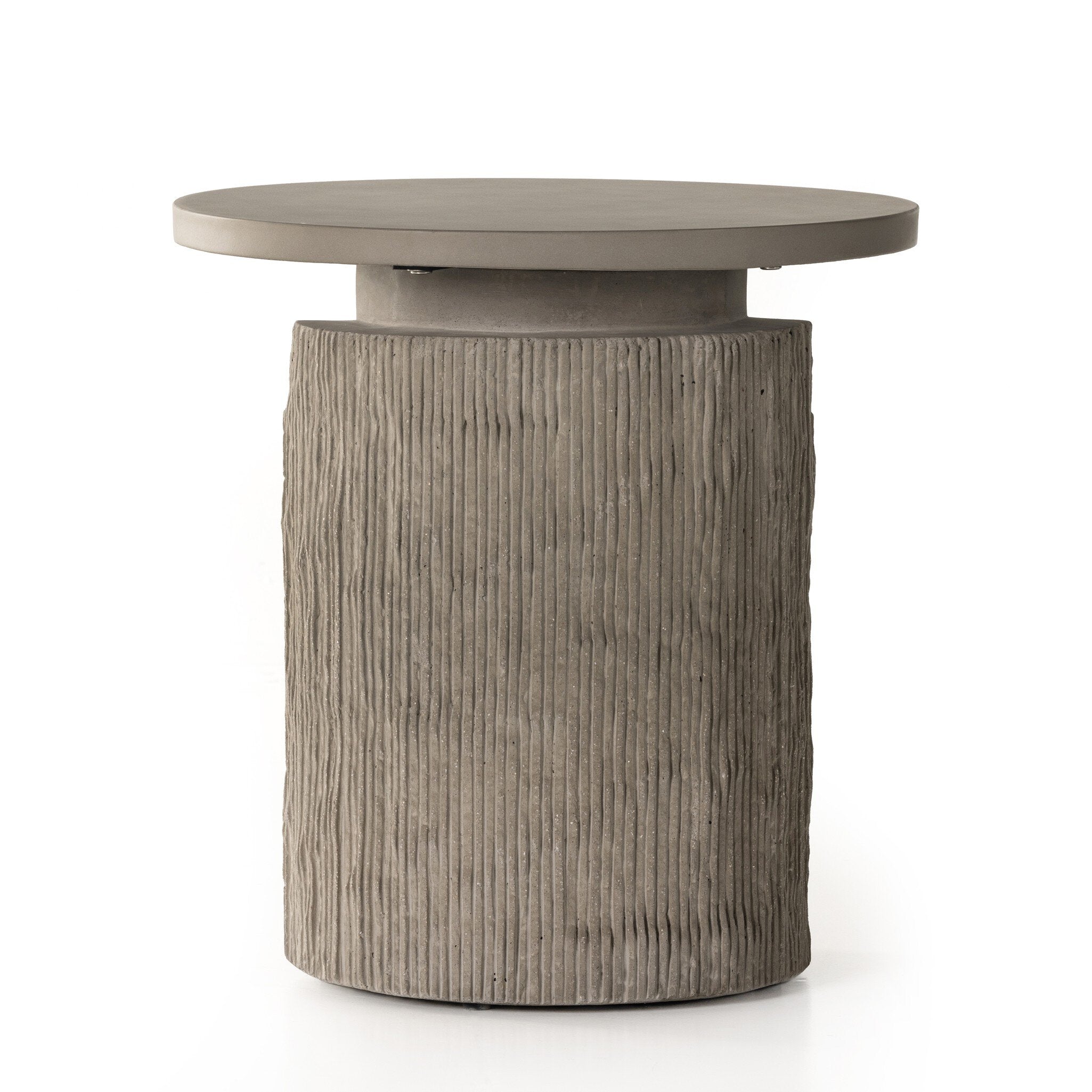 Huron Outdoor End Table - Flint Concrete