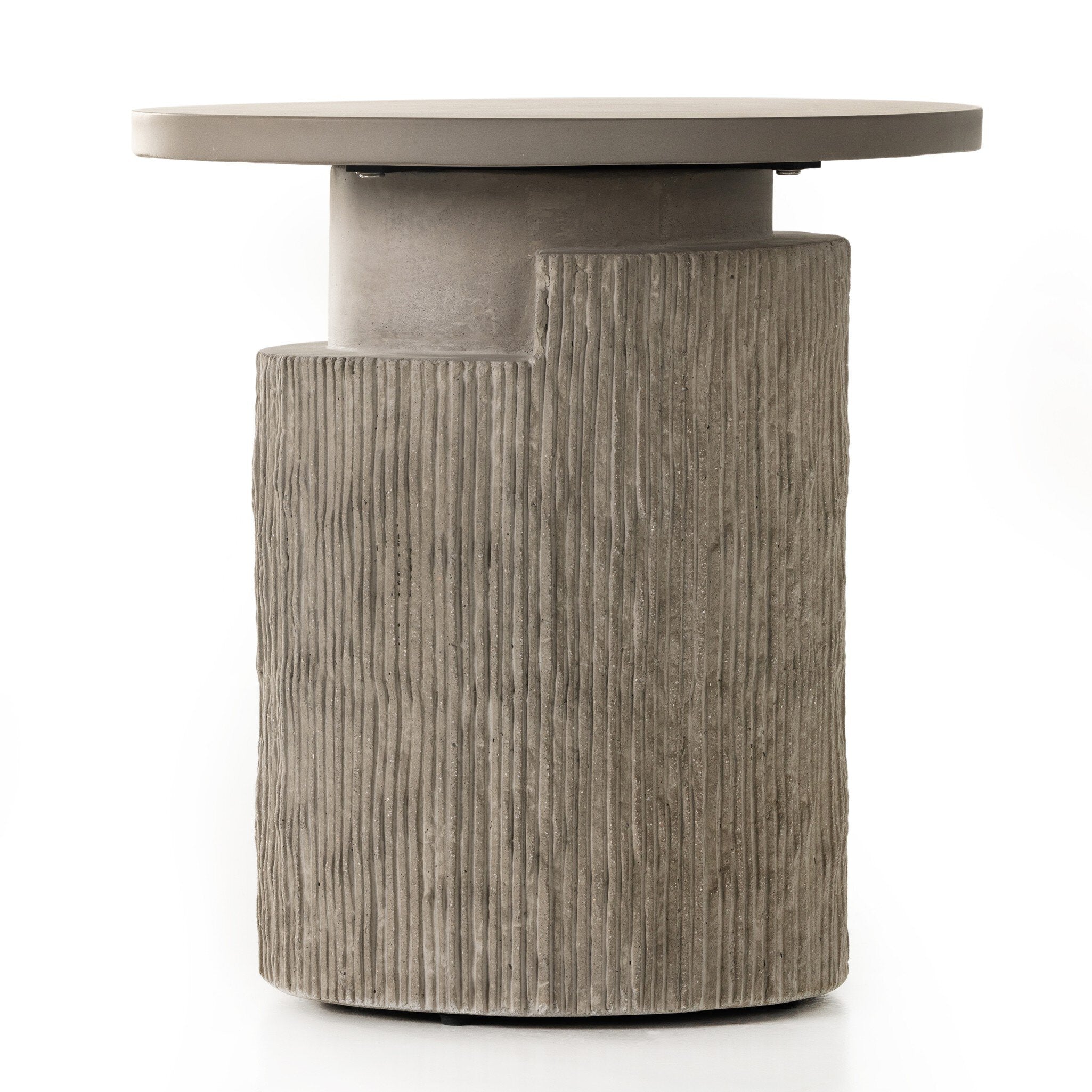 Huron Outdoor End Table - Flint Concrete