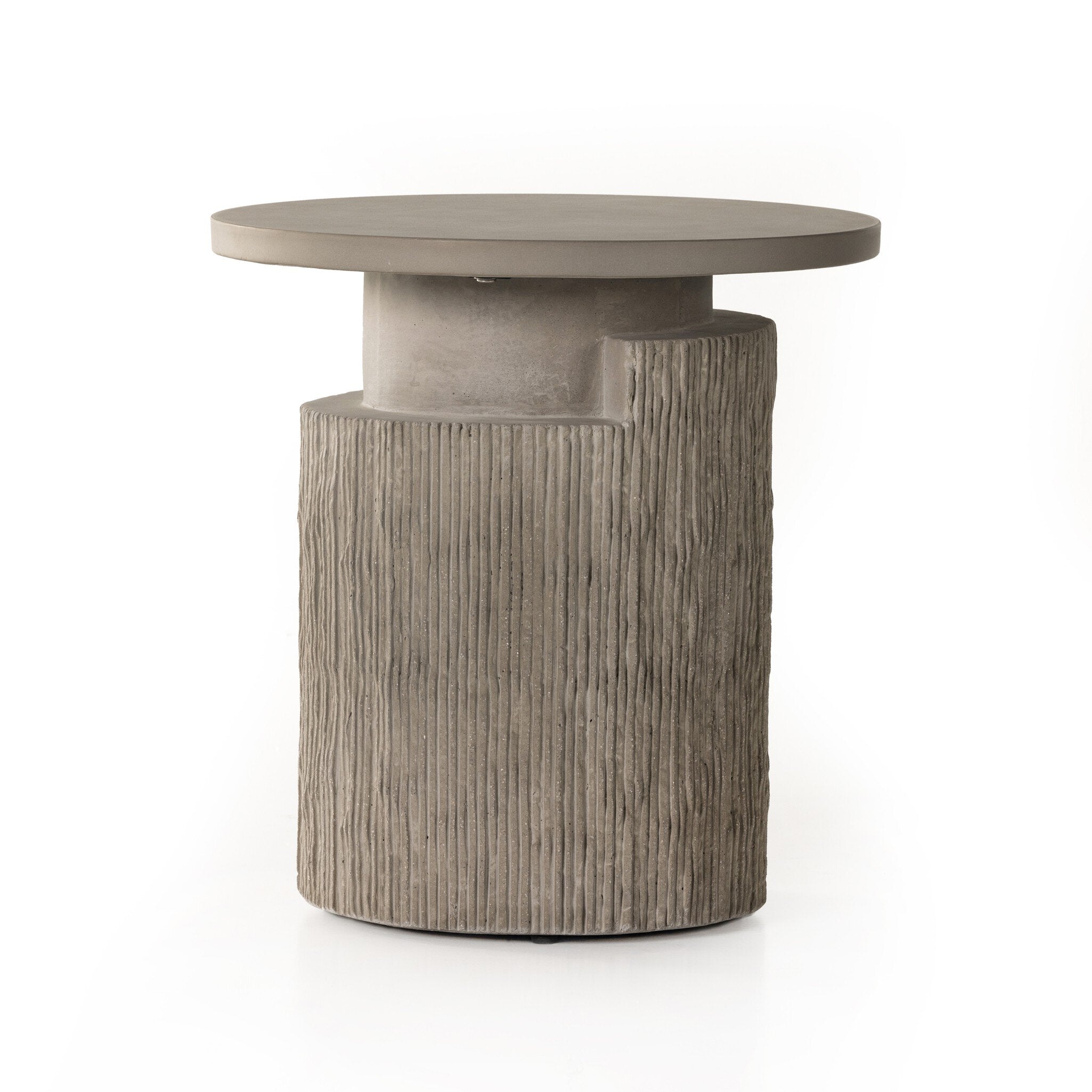 Huron Outdoor End Table - Flint Concrete