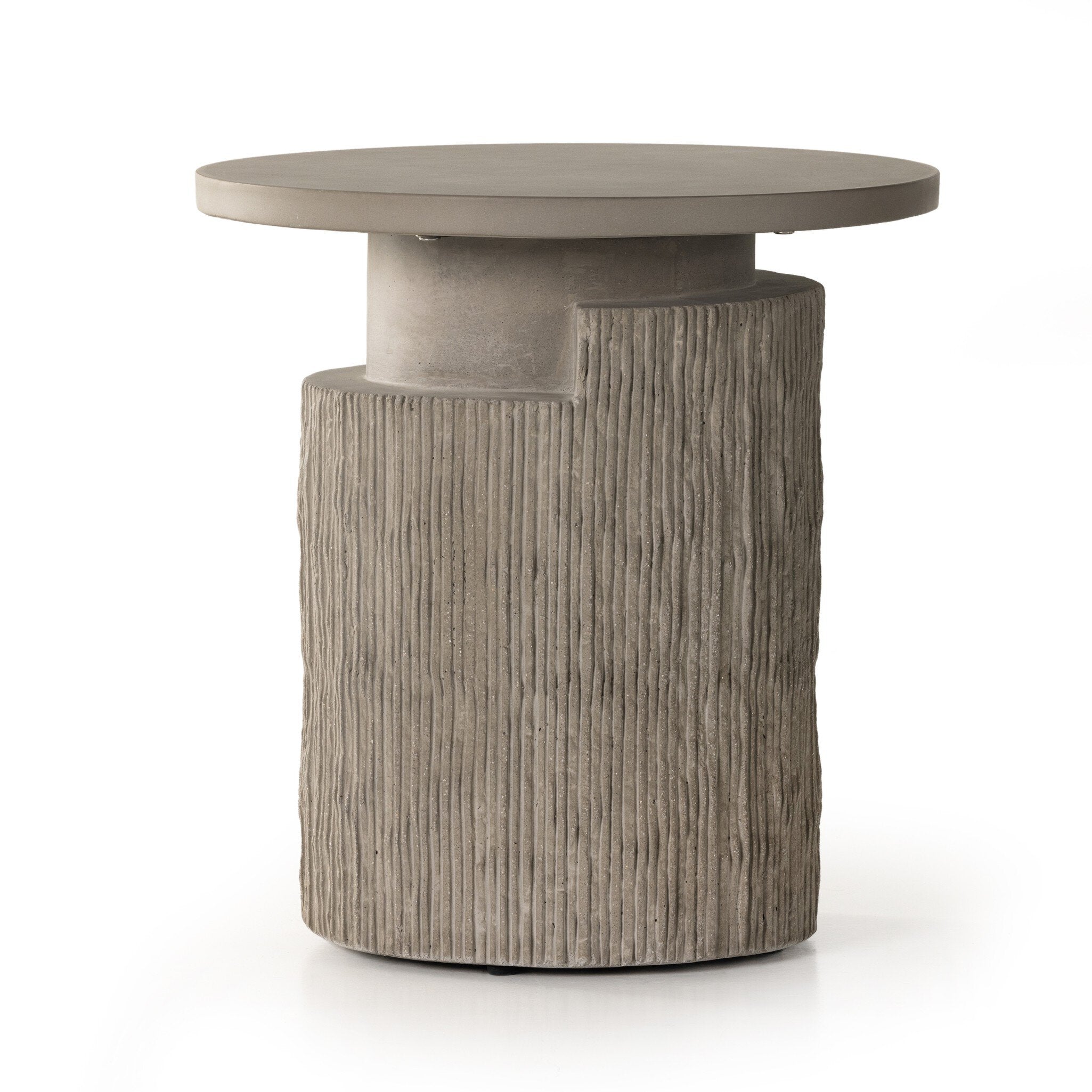 Huron Outdoor End Table - Flint Concrete