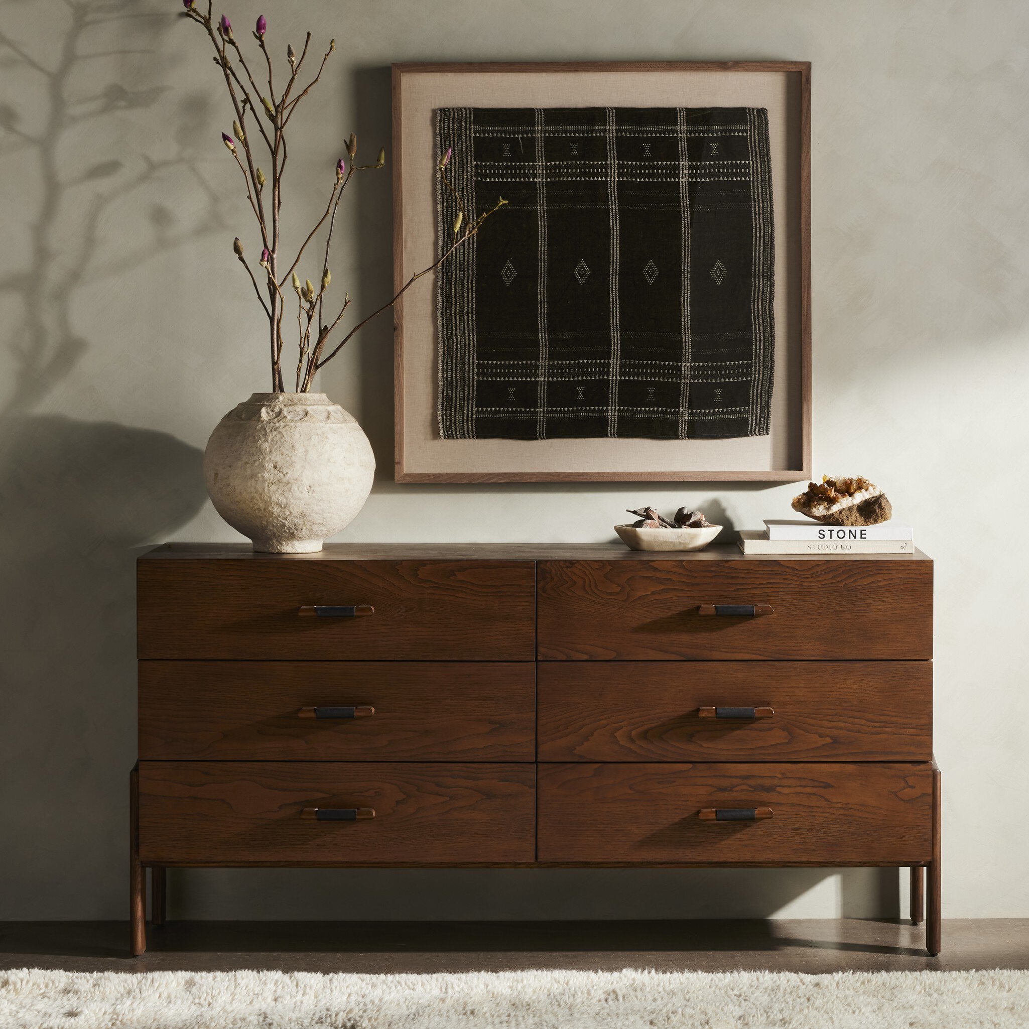 Halston 6 Drawer Dresser - Terra Brown Ash Veneer