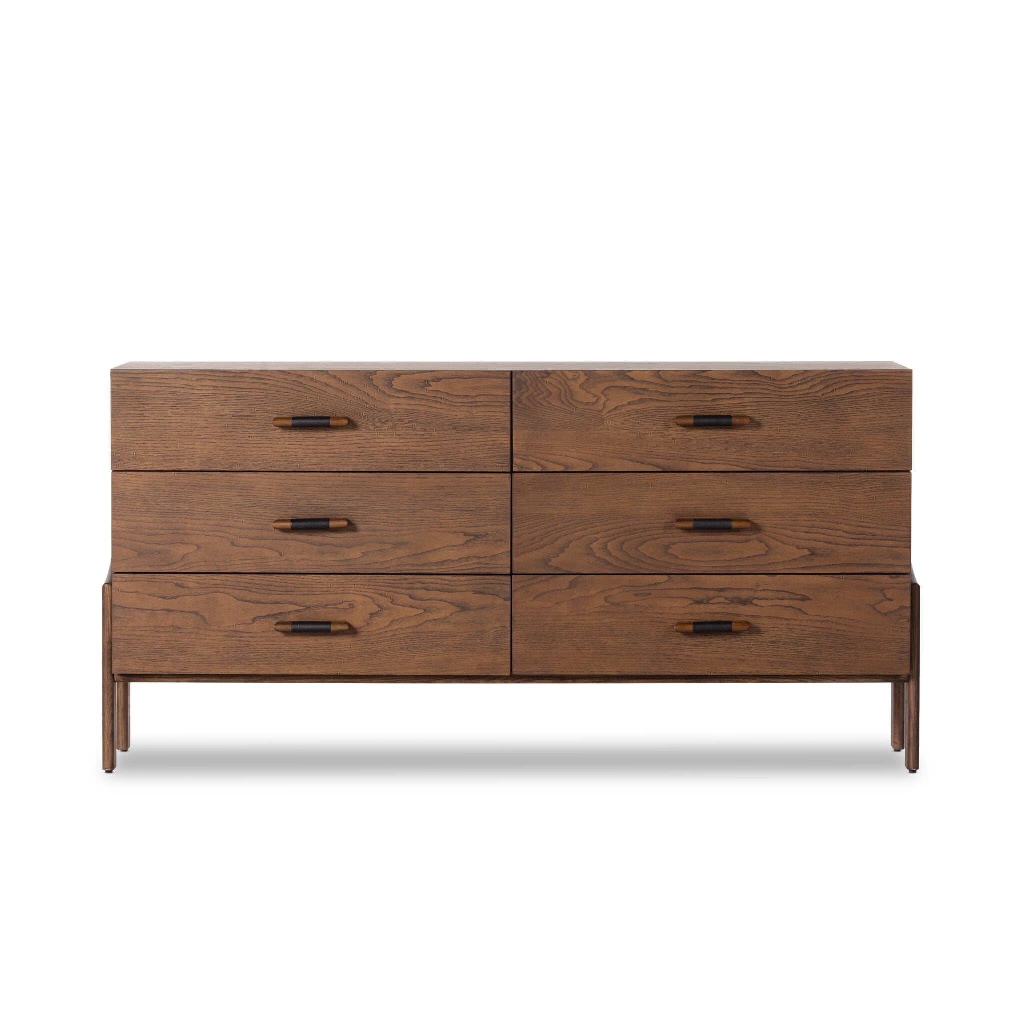 Halston 6 Drawer Dresser - Terra Brown Ash Veneer