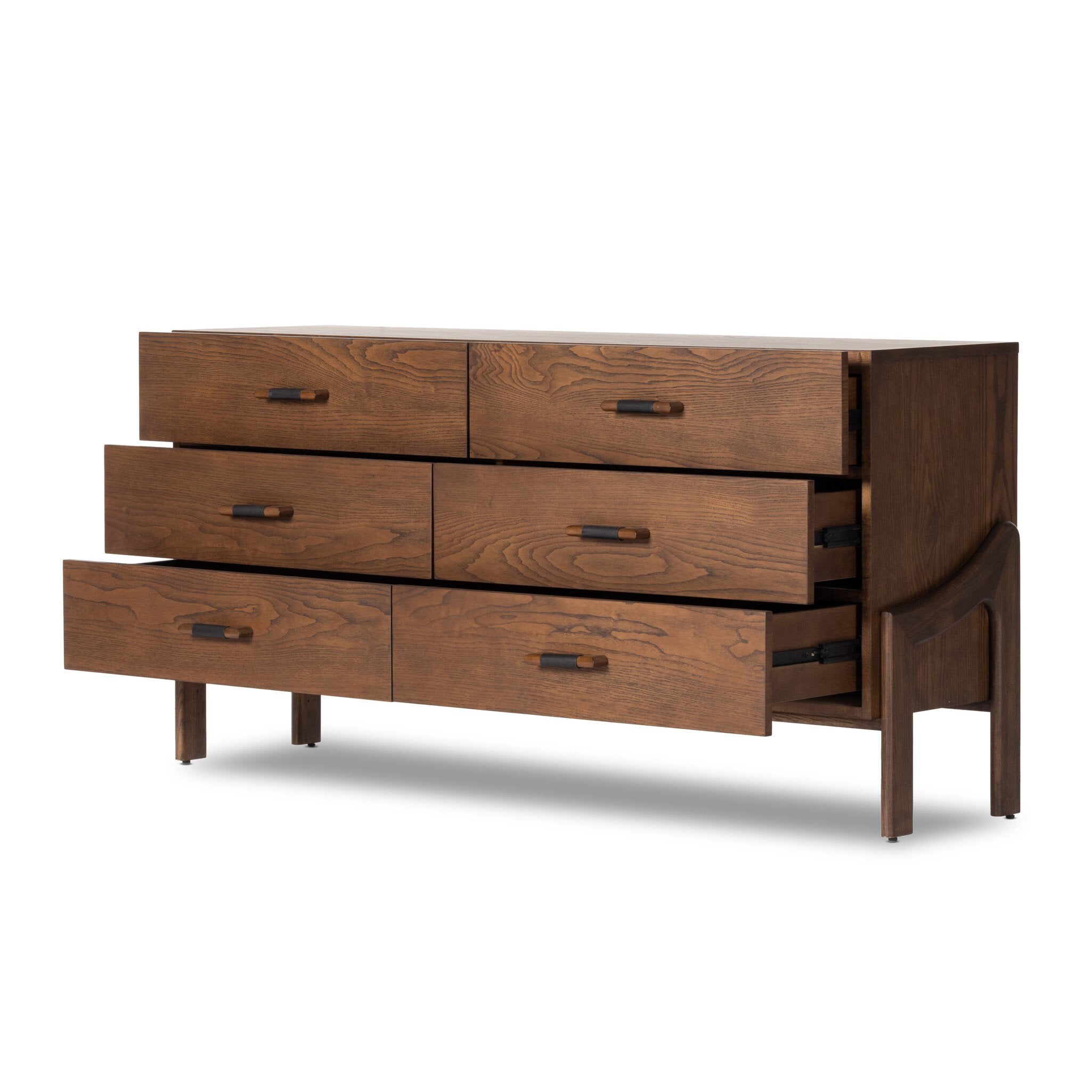 Halston 6 Drawer Dresser - Terra Brown Ash Veneer