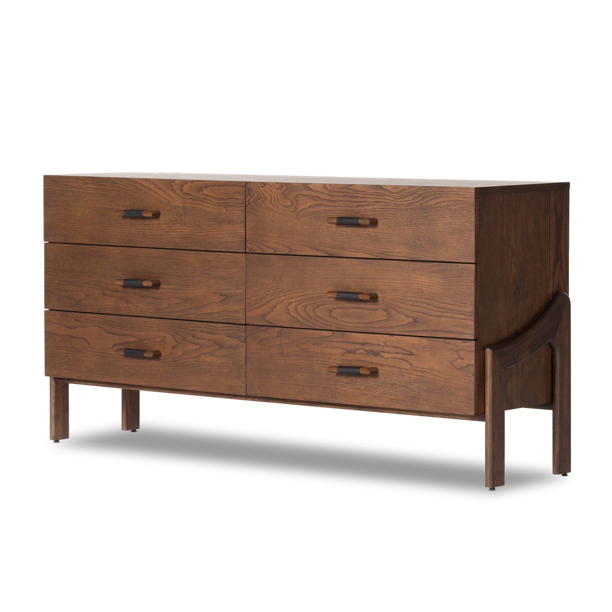 Halston 6 Drawer Dresser - Terra Brown Ash Veneer