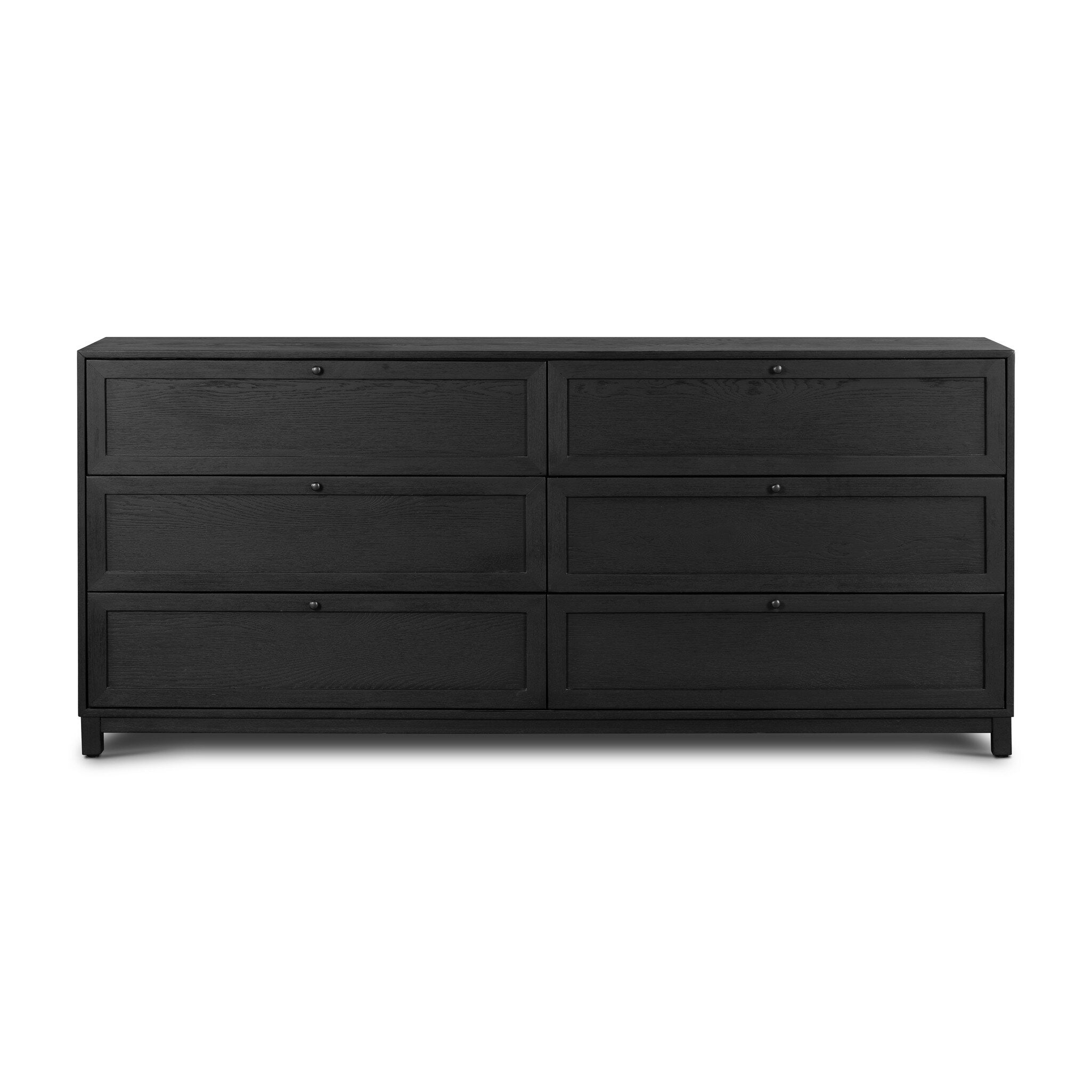 Millie 6 Drawer Dresser - Drifted Matte Black Veneer