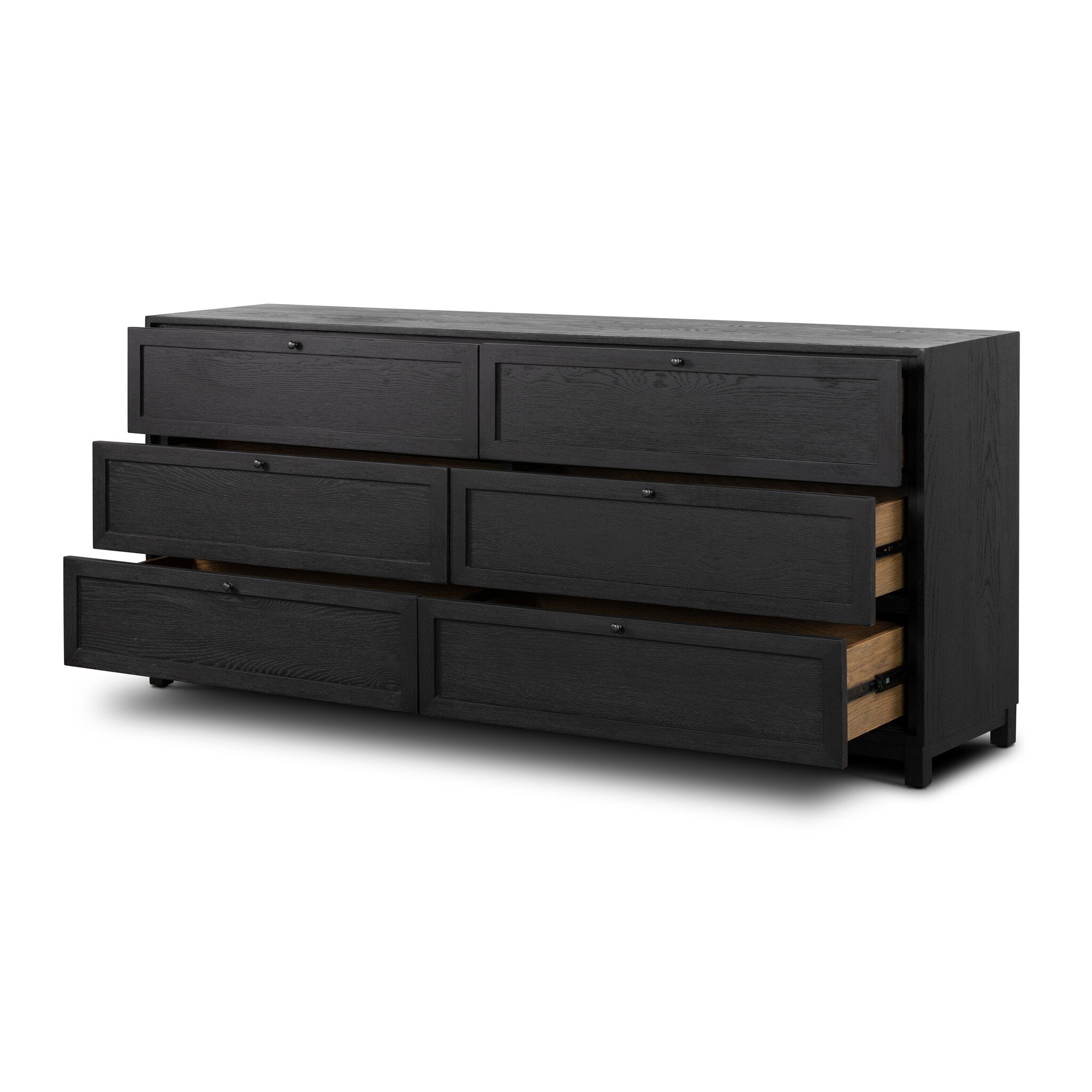 Millie 6 Drawer Dresser - Drifted Matte Black Veneer