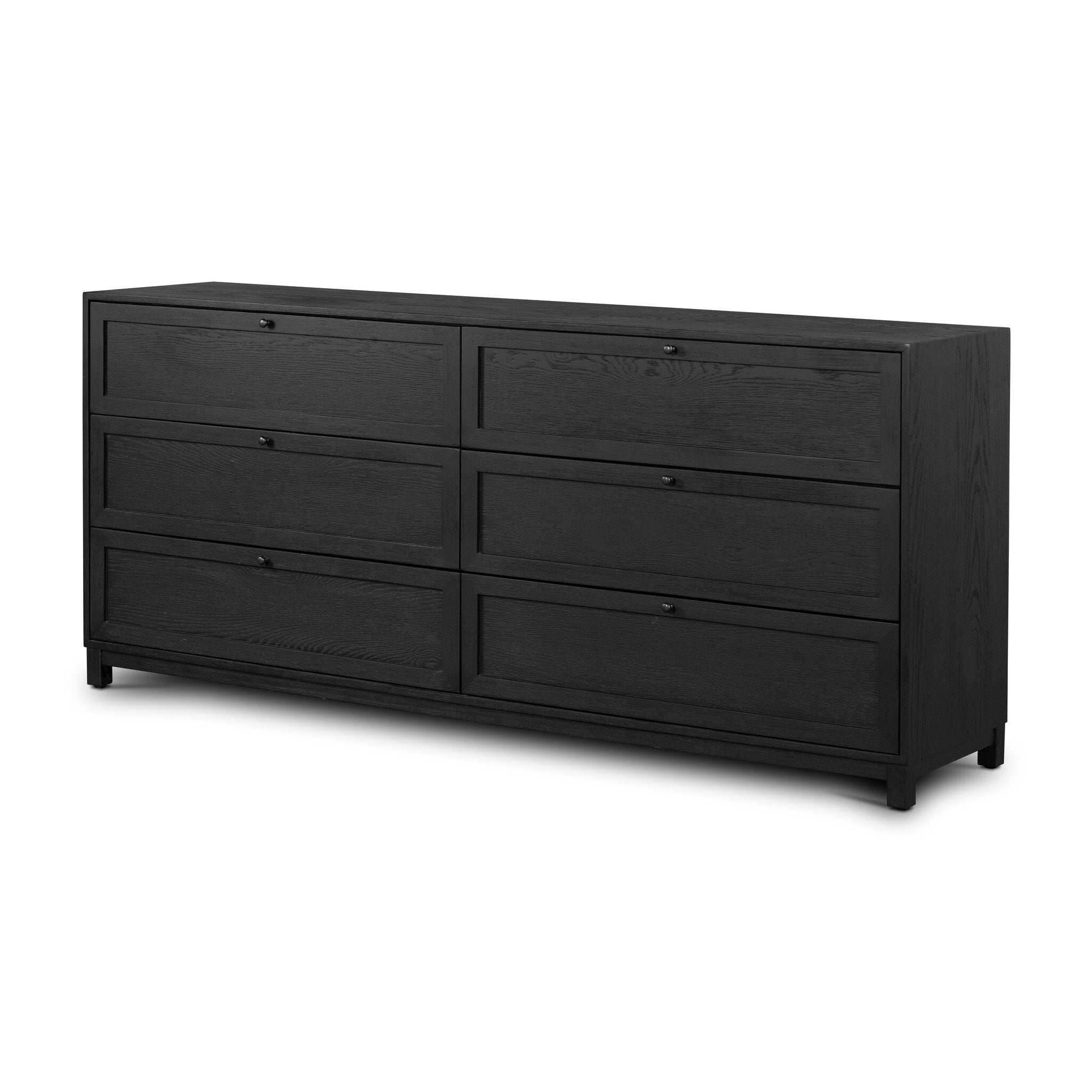 Millie 6 Drawer Dresser - Drifted Matte Black Veneer