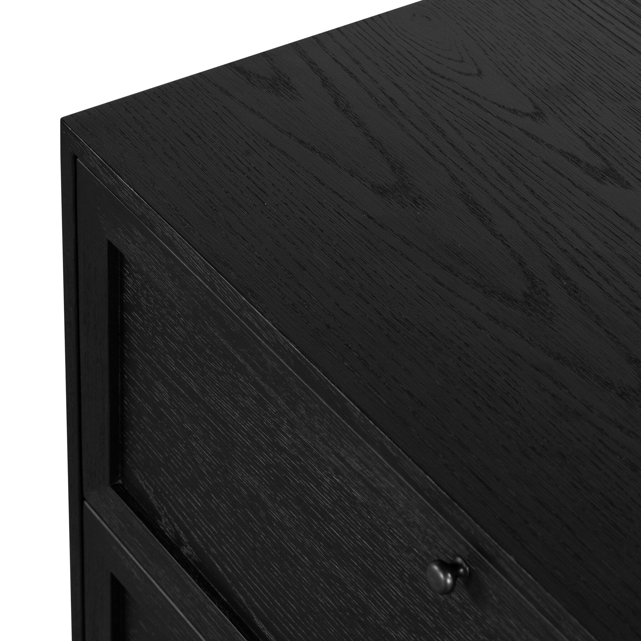 Millie Nightstand - Drifted Matte Black Veneer