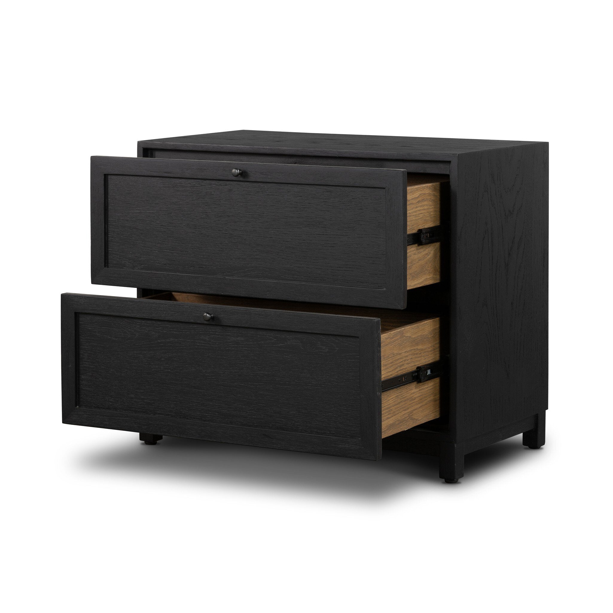 Millie Nightstand - Drifted Matte Black Veneer