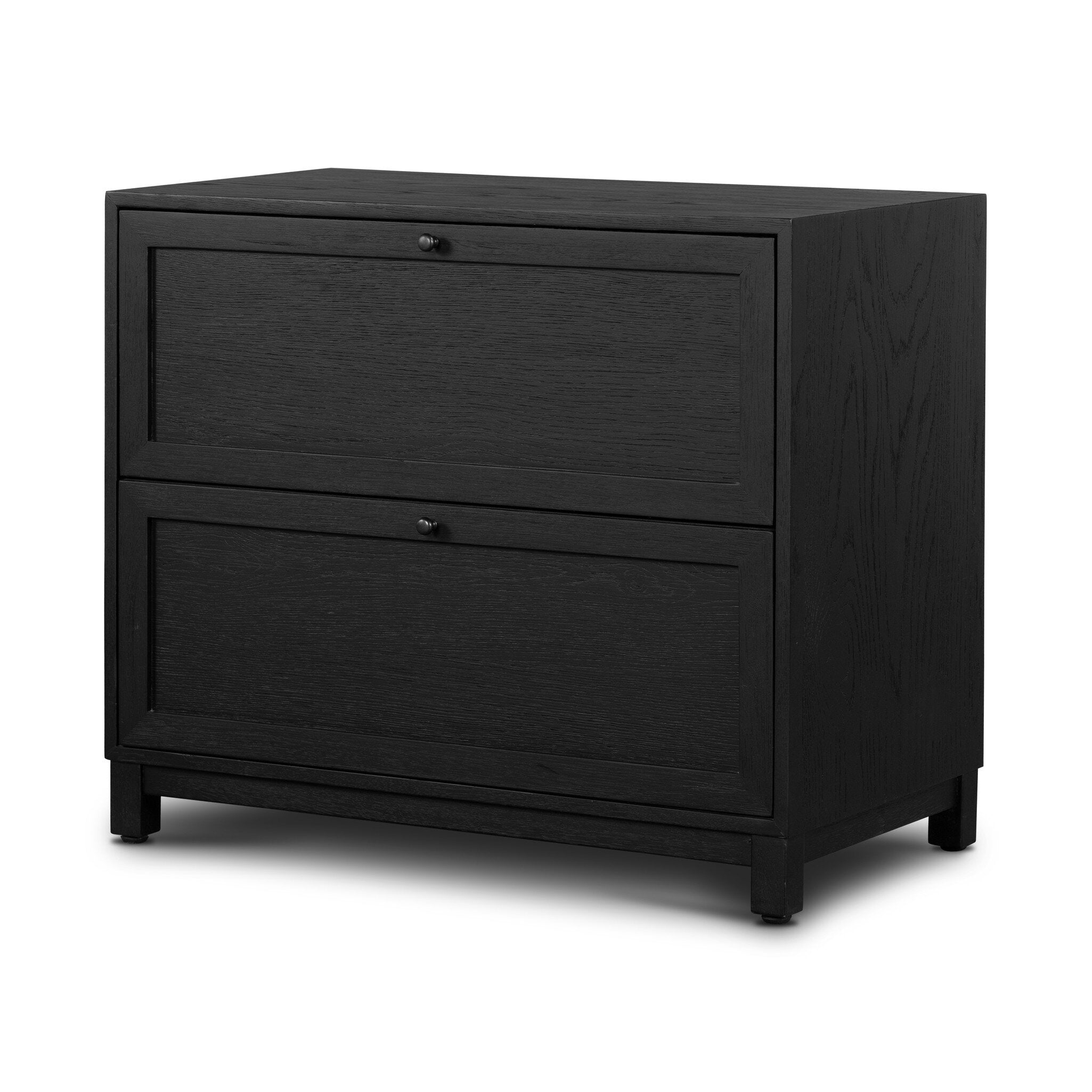 Millie Nightstand - Drifted Matte Black Veneer