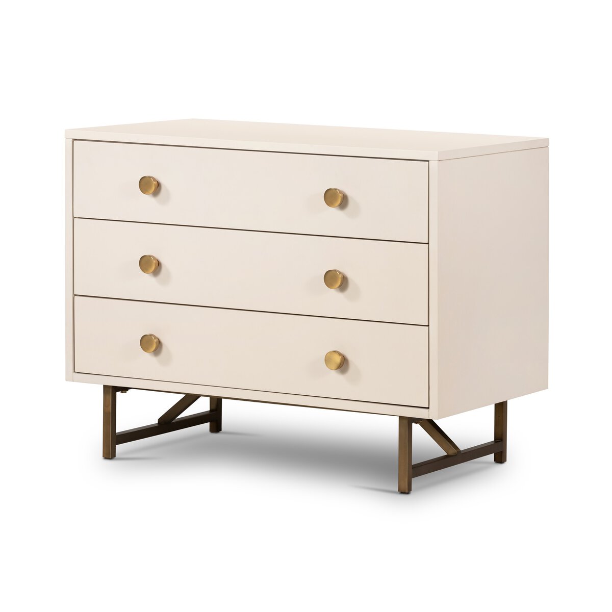 Van Rectangular Nightstand - Matte Alabaster