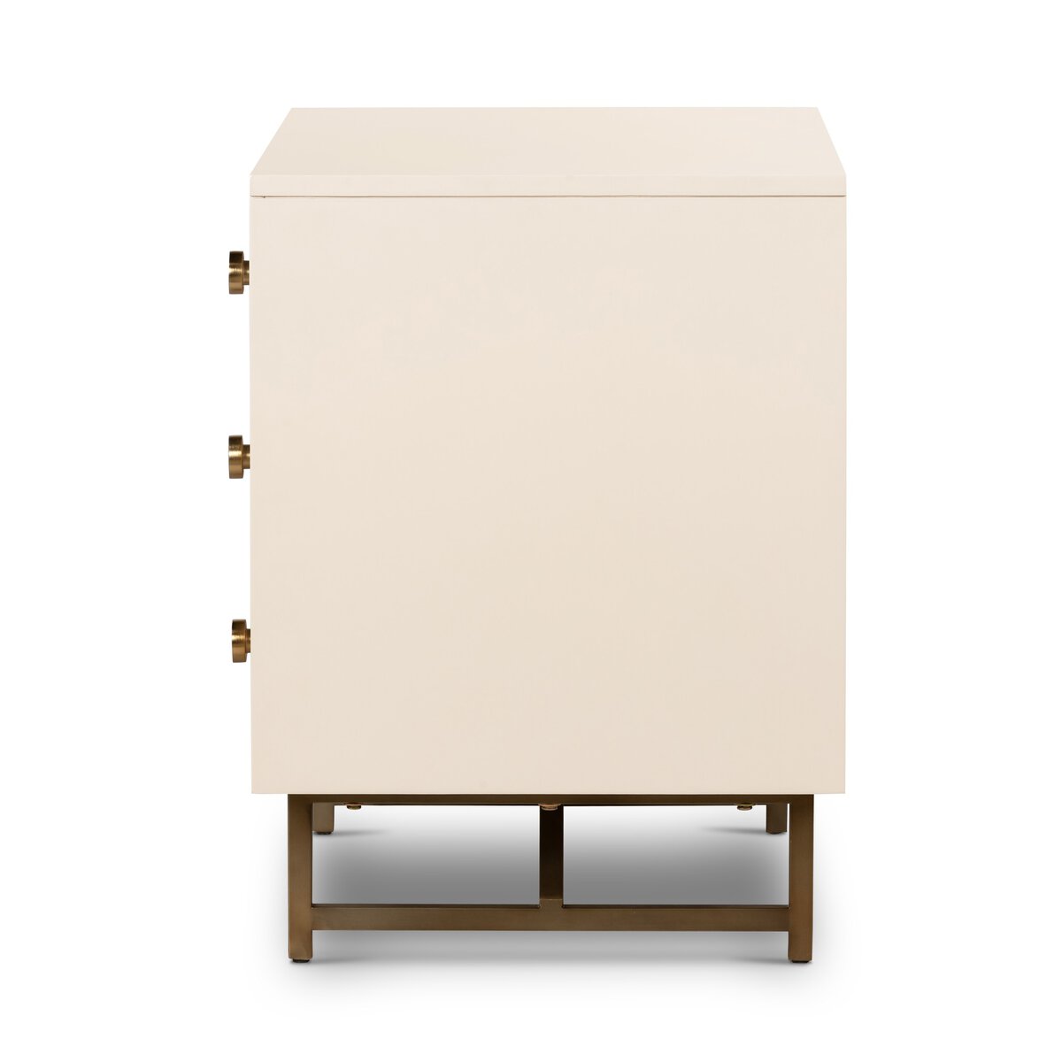 Van Rectangular Nightstand - Matte Alabaster