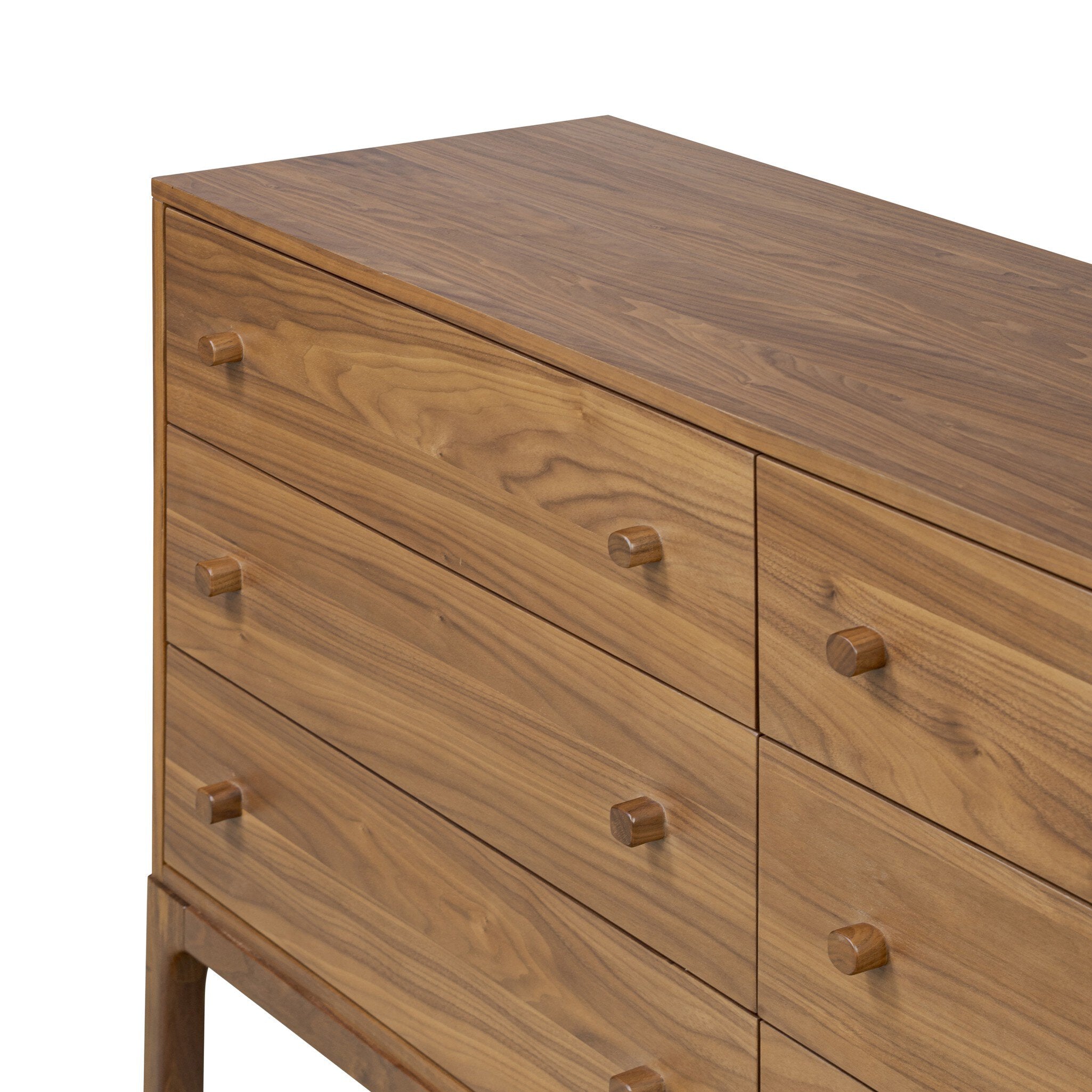 Arturo 9 Drawer Dresser - Natural Walnut Veneer