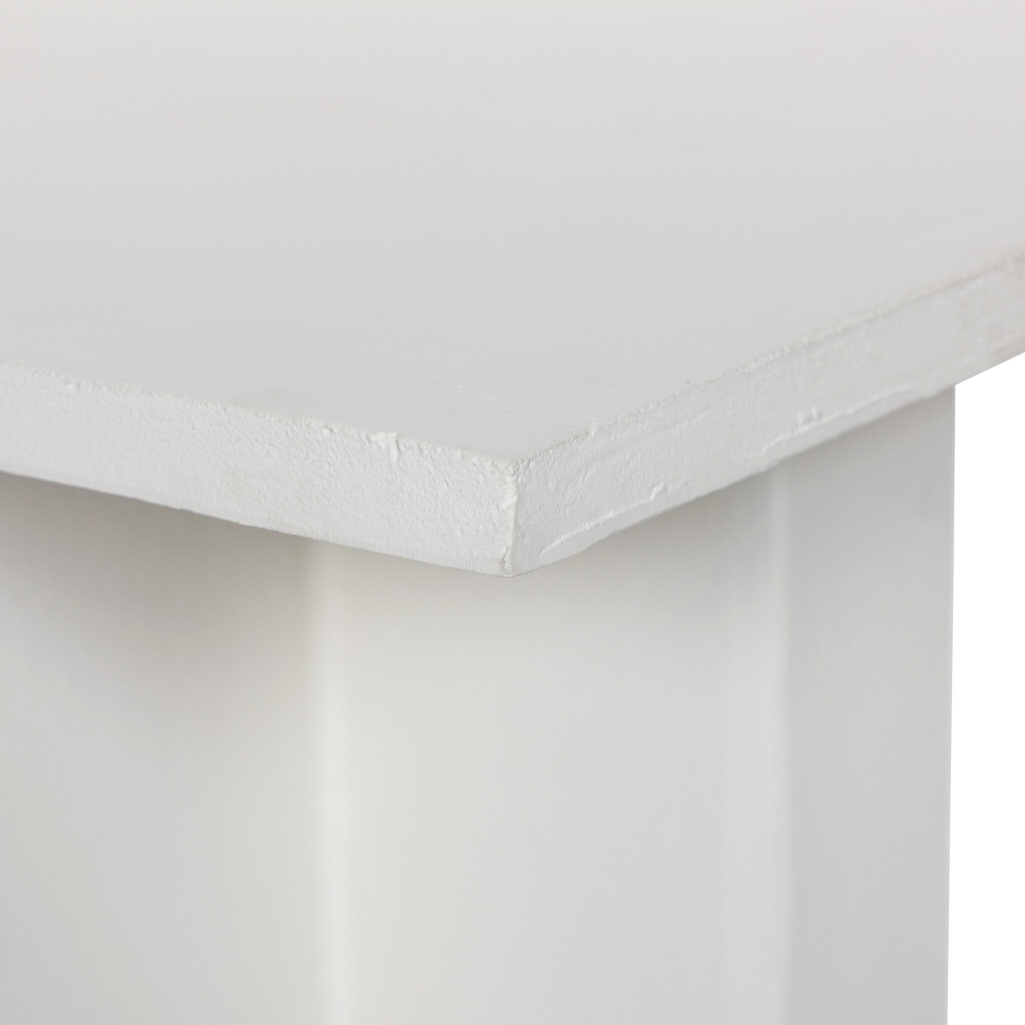 Terrell Outdoor End Table - Matte White Cast Aluminum