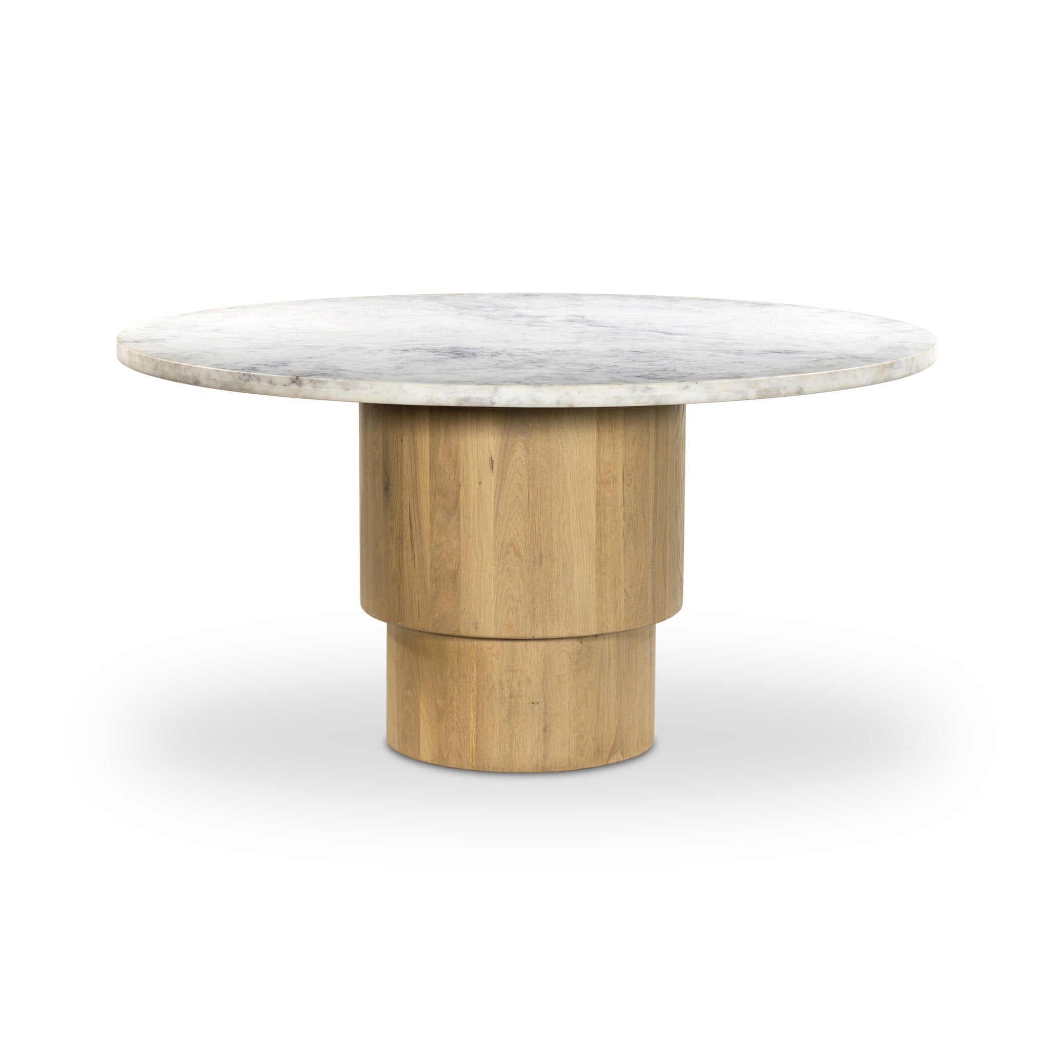 Mariah Round Dining Table 60" - White Marble