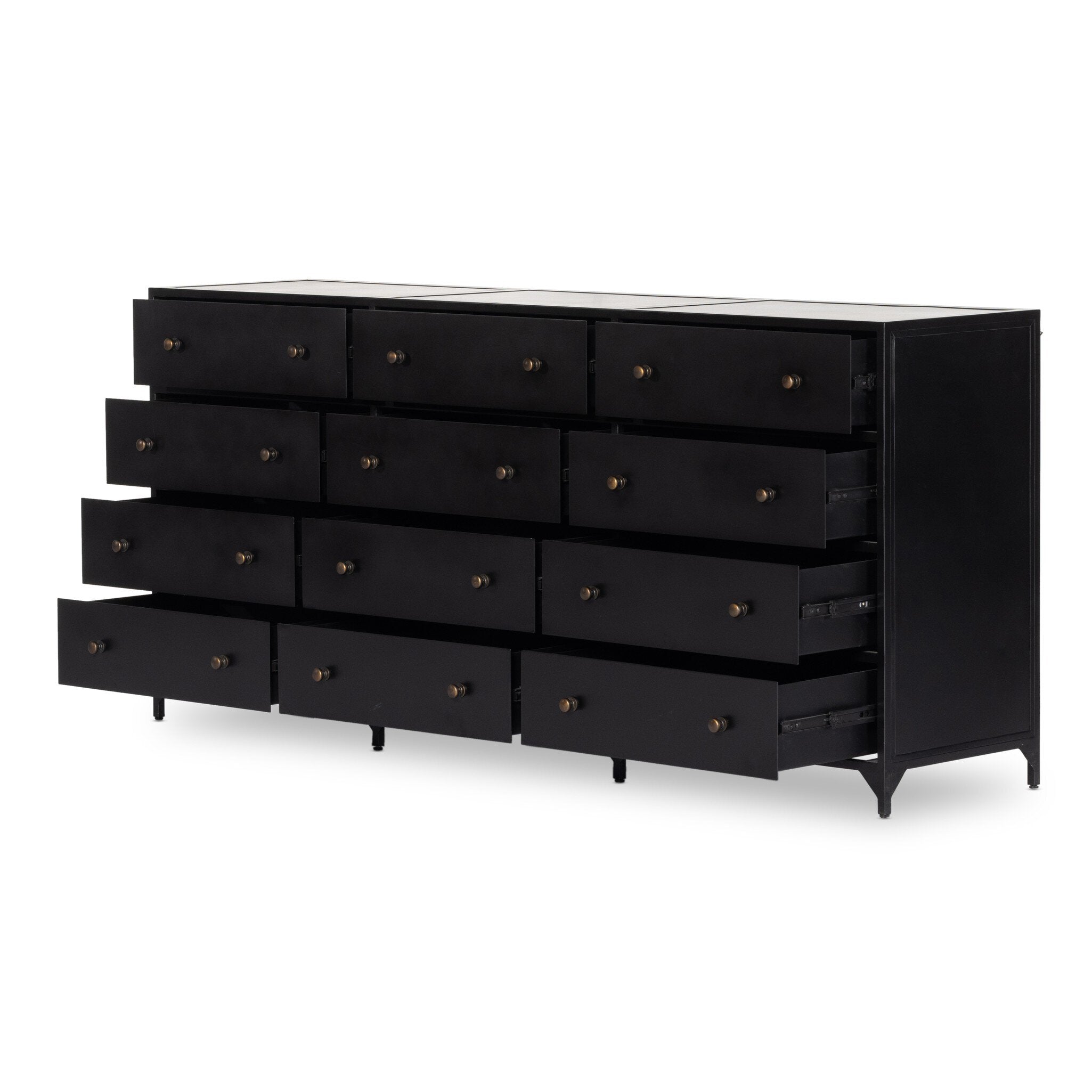 Belmont 12 Drawer Dresser - Black