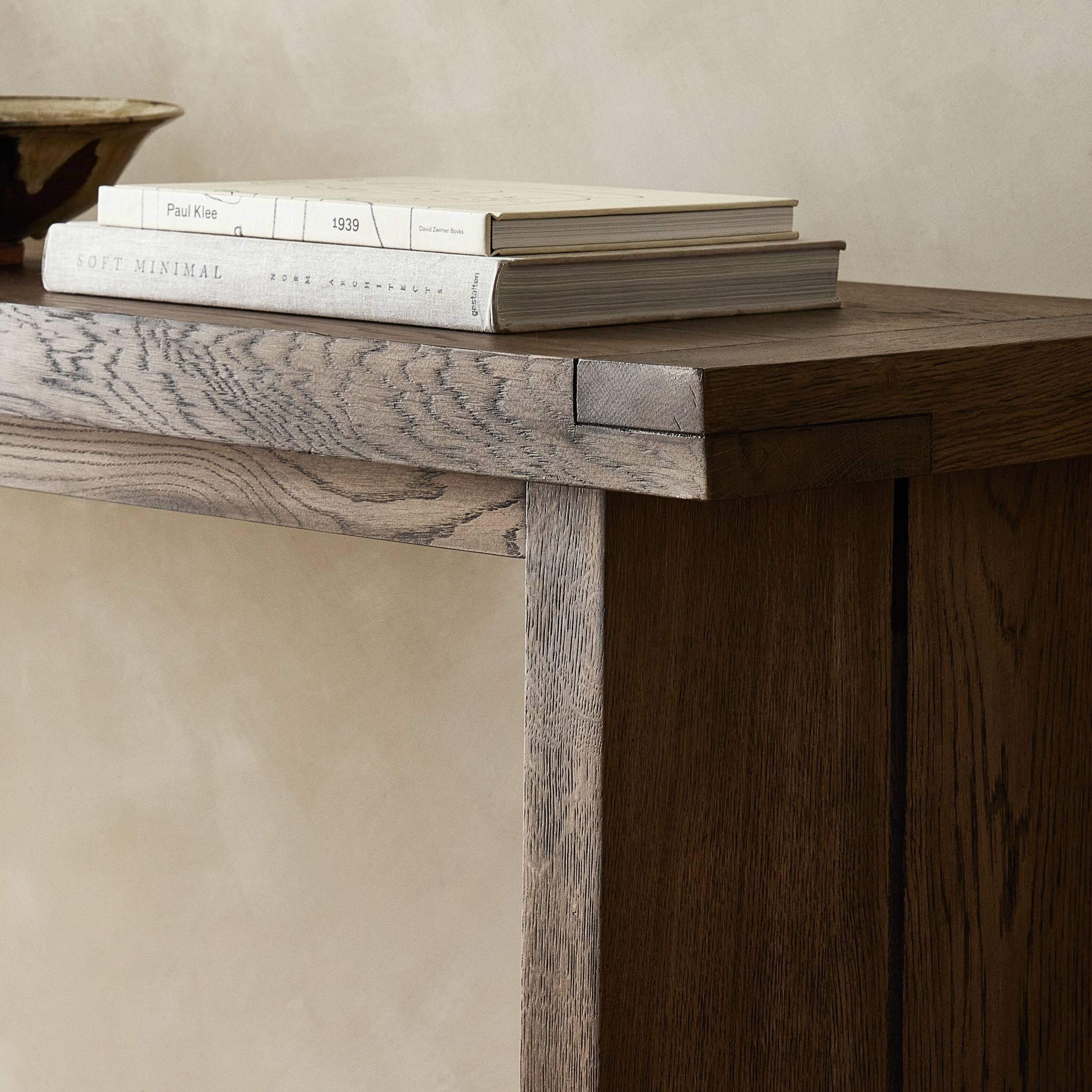 Warby Console Table - Worn Oak Veneer