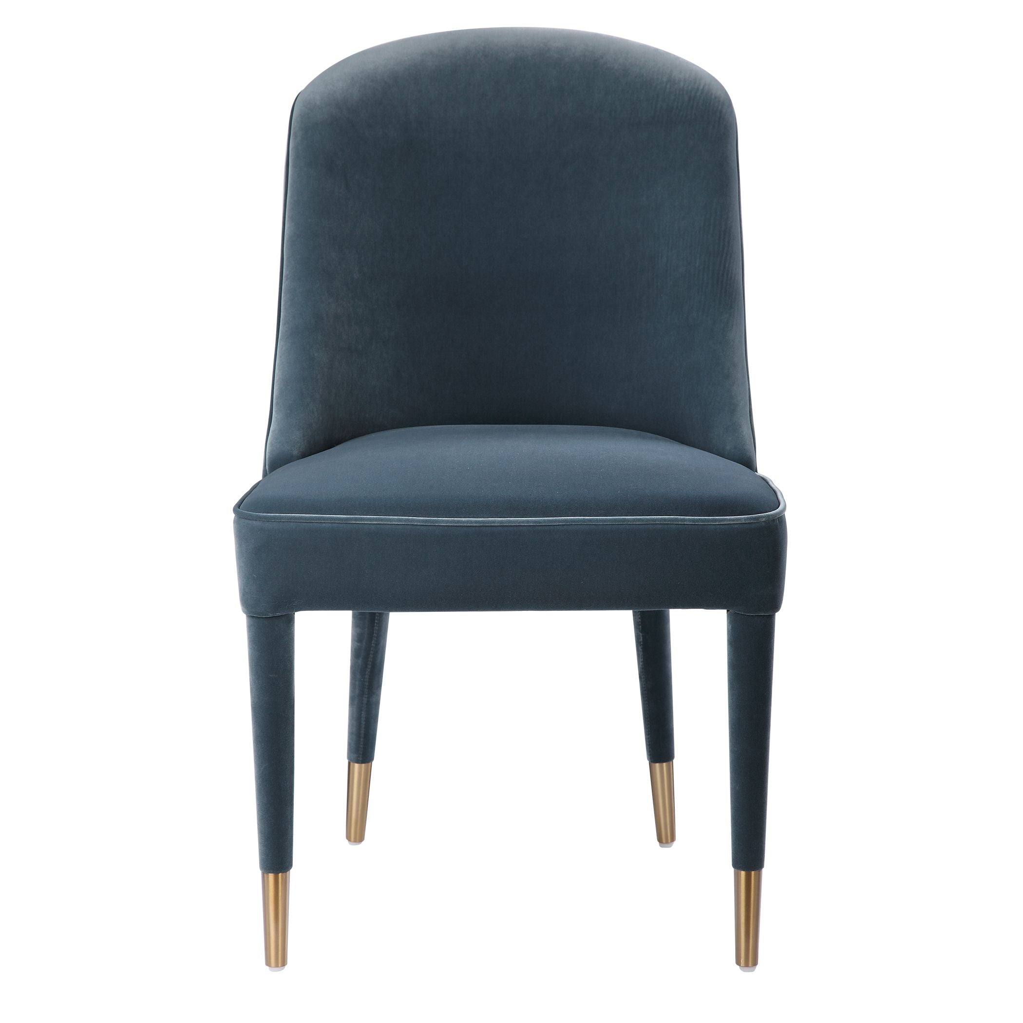 Brie Armless Chair Blue S/2