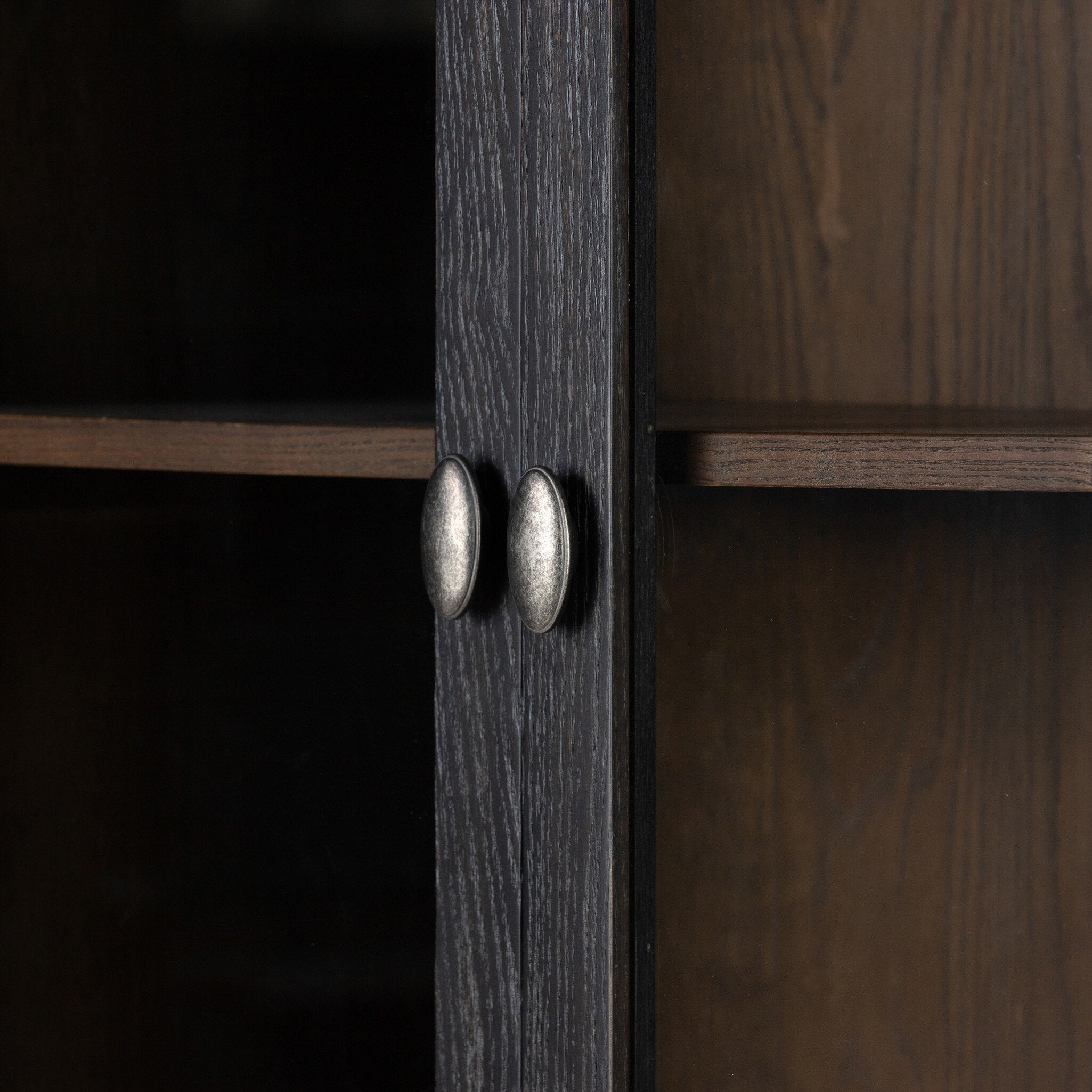 Toulouse Cabinet - Distressed Black Oak