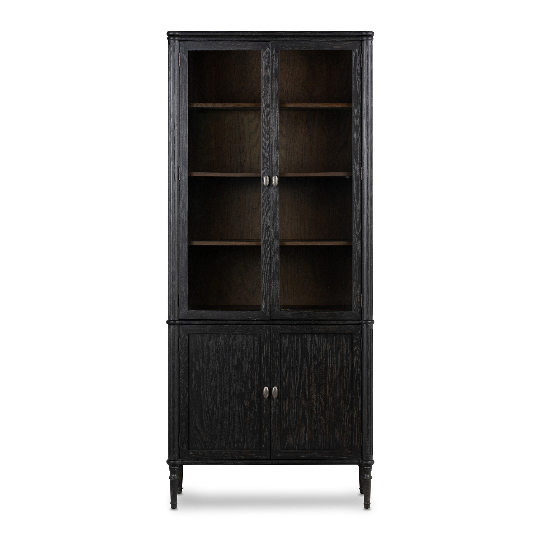 Toulouse Cabinet - Distressed Black Oak