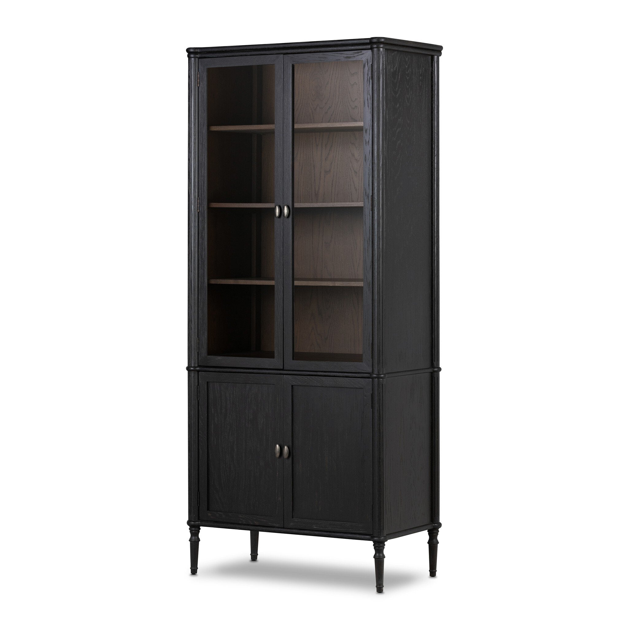 Toulouse Cabinet - Distressed Black Oak