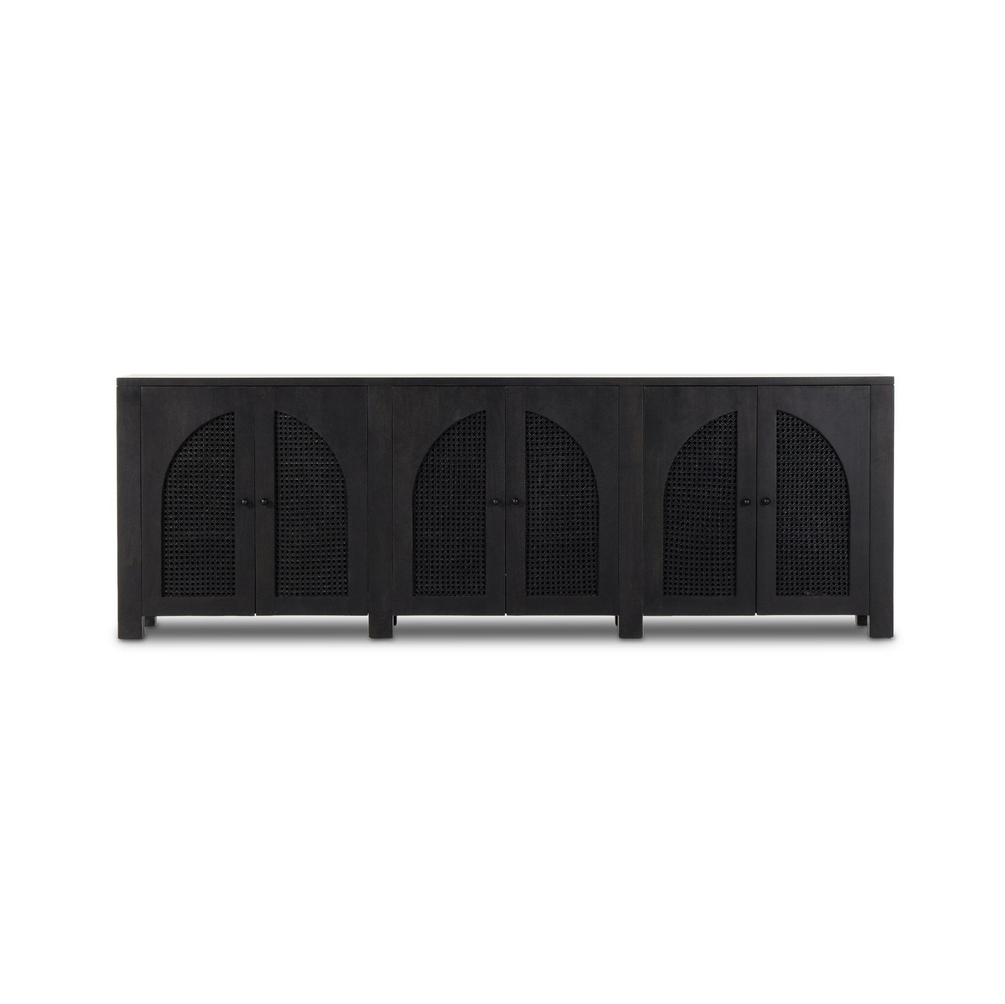 Tilda 6 Door Sideboard - Black Wash Mango